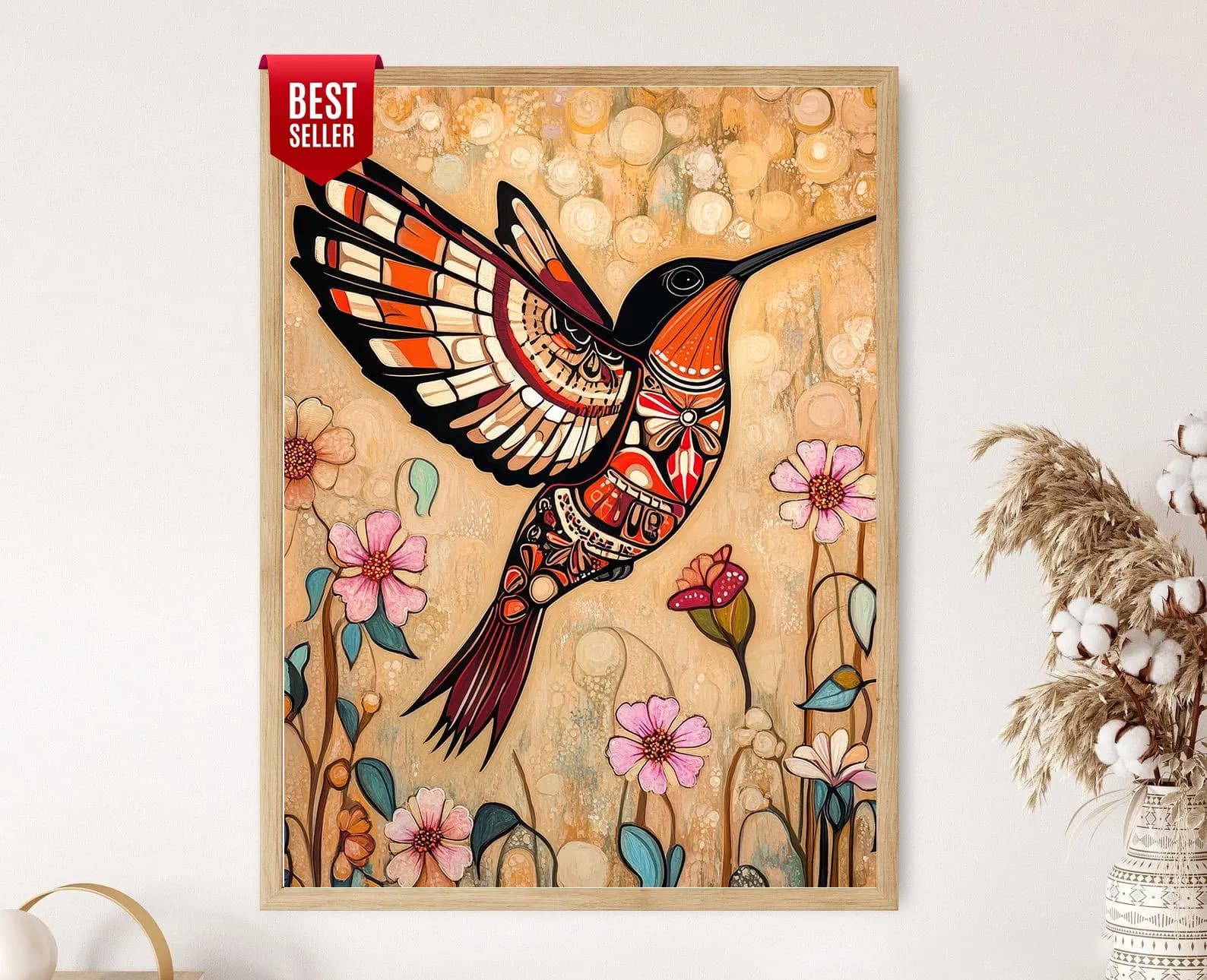 Haida Hummingbird Art Print: Indigenous Formline Style, Joy & Love