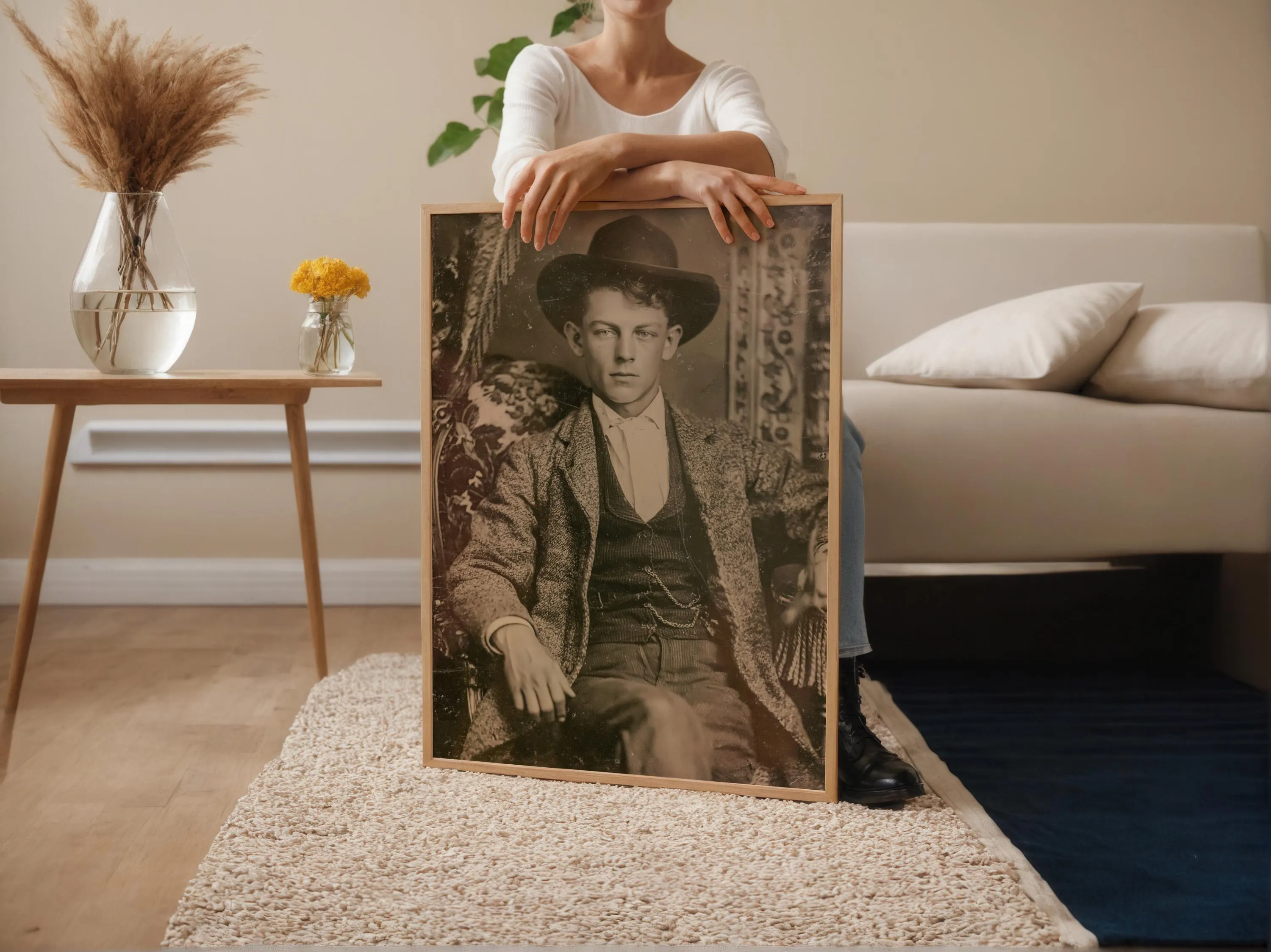 Jesse James Vintage Portrait Print, American Frontier Outlaw Wall Art - image 4
