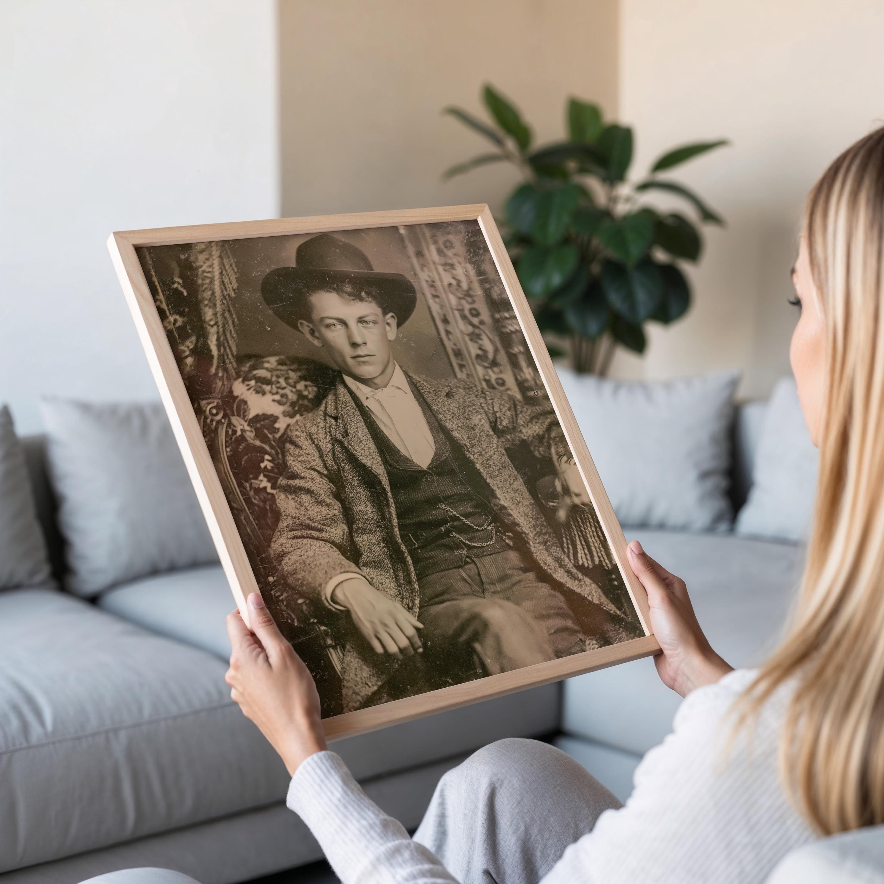 Jesse James Vintage Portrait Print, American Frontier Outlaw Wall Art - image 5