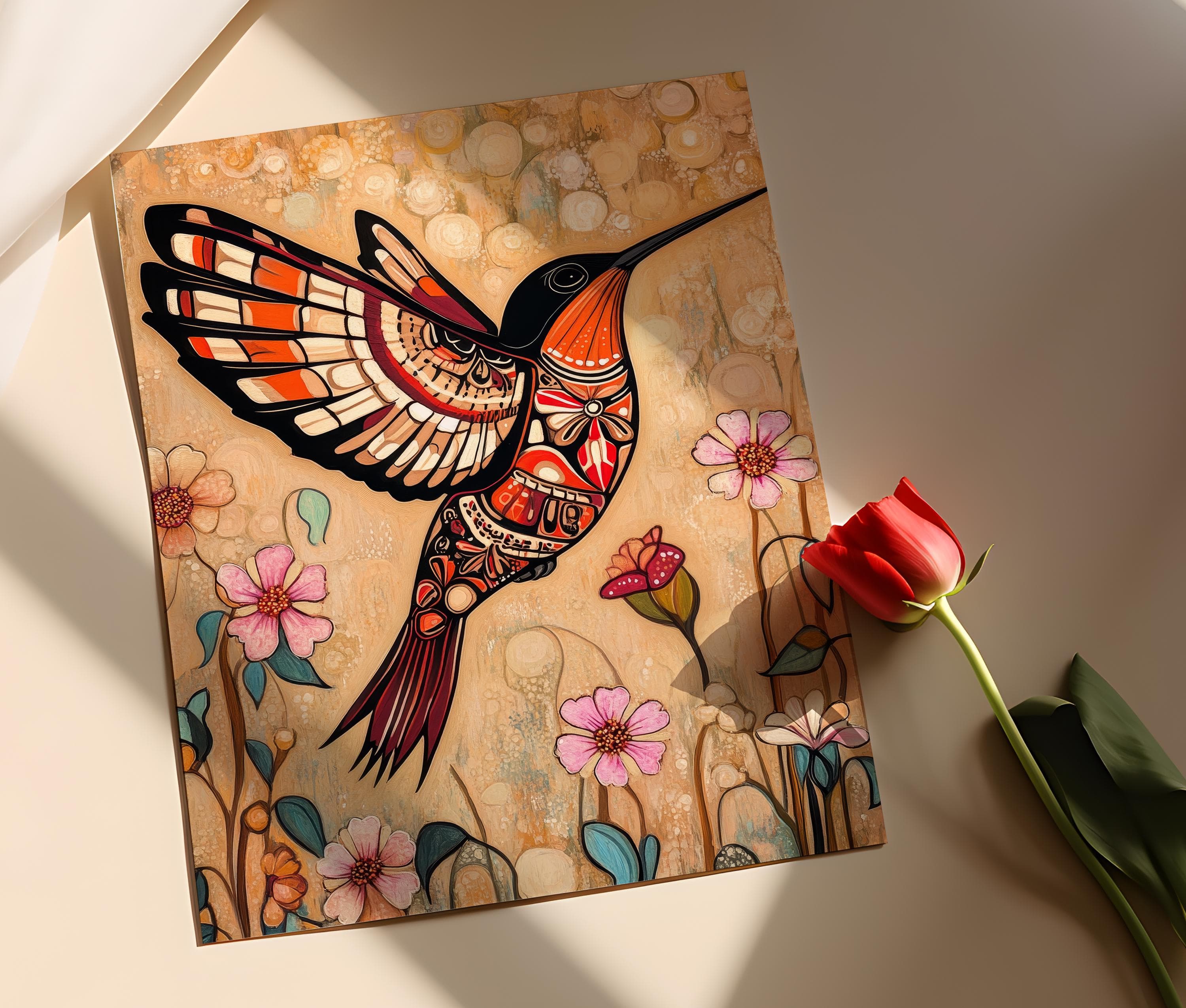 Haida Hummingbird Art Print: Indigenous Formline Style, Joy & Love - image 3