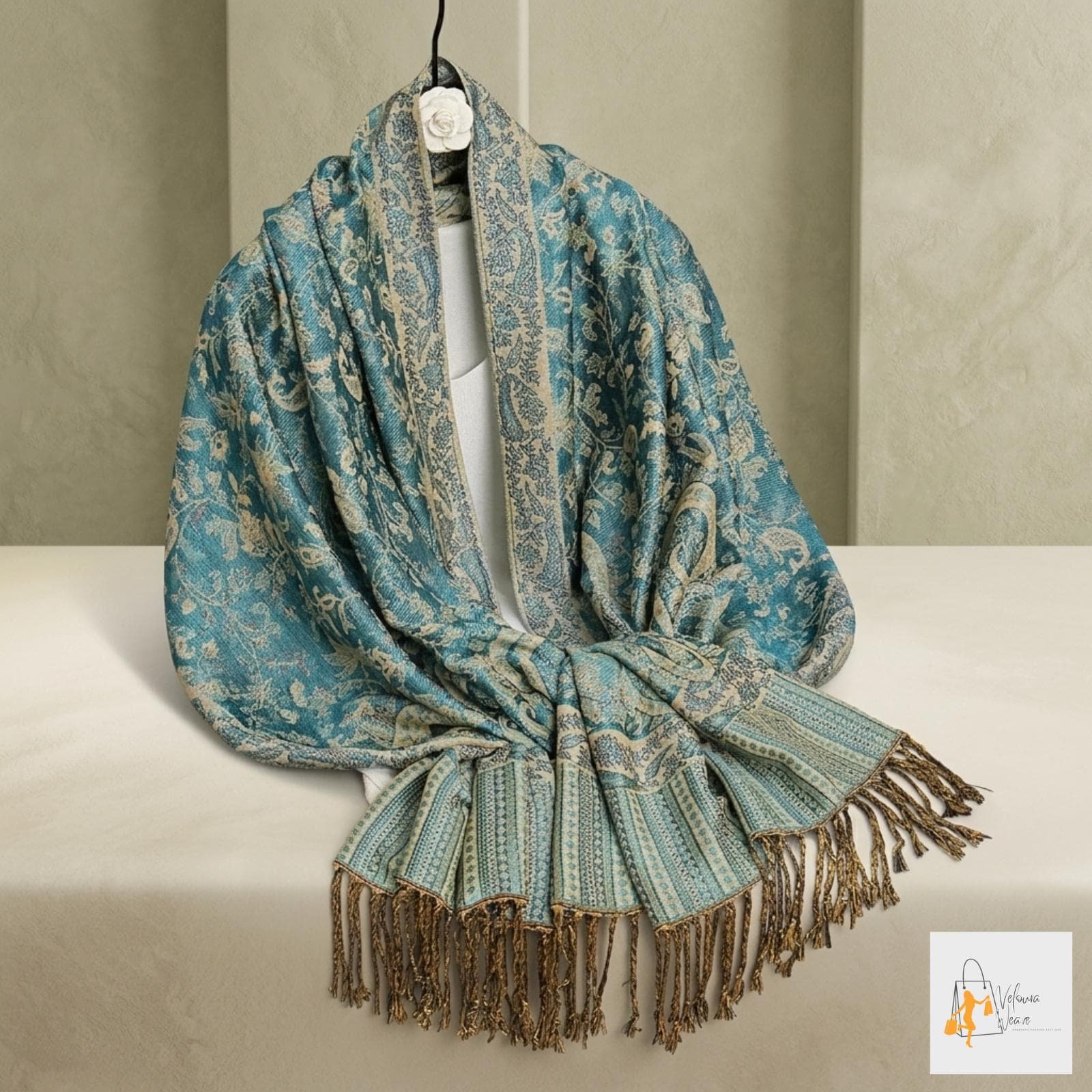 elegant pashmina scarf women cozy printed fashion accessory