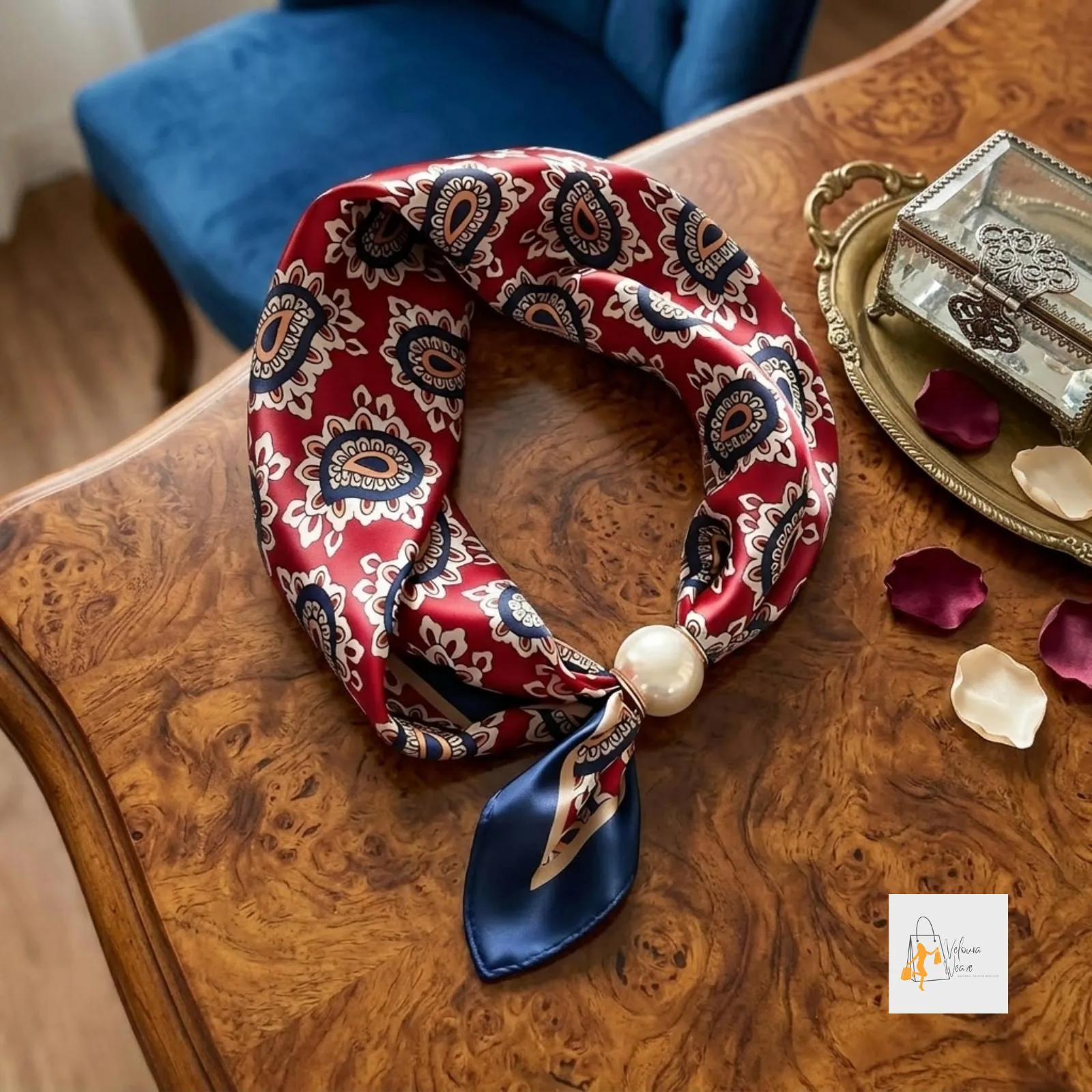 Leopard print scarf necklace styled for everyday fashion