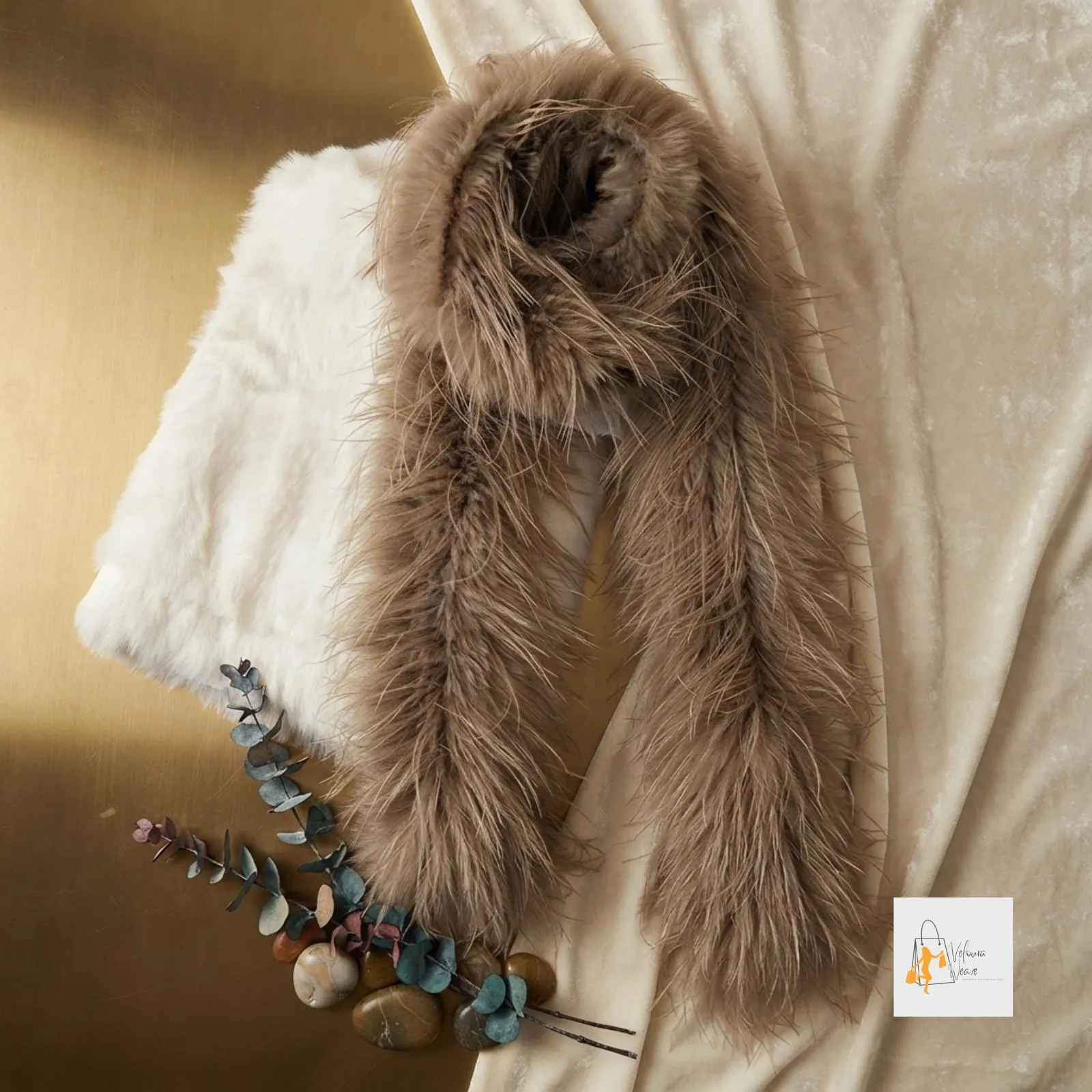 Soft Plush Winter Scarf, Long Wrap Shawl, Elegant Tassel Trim Accessory