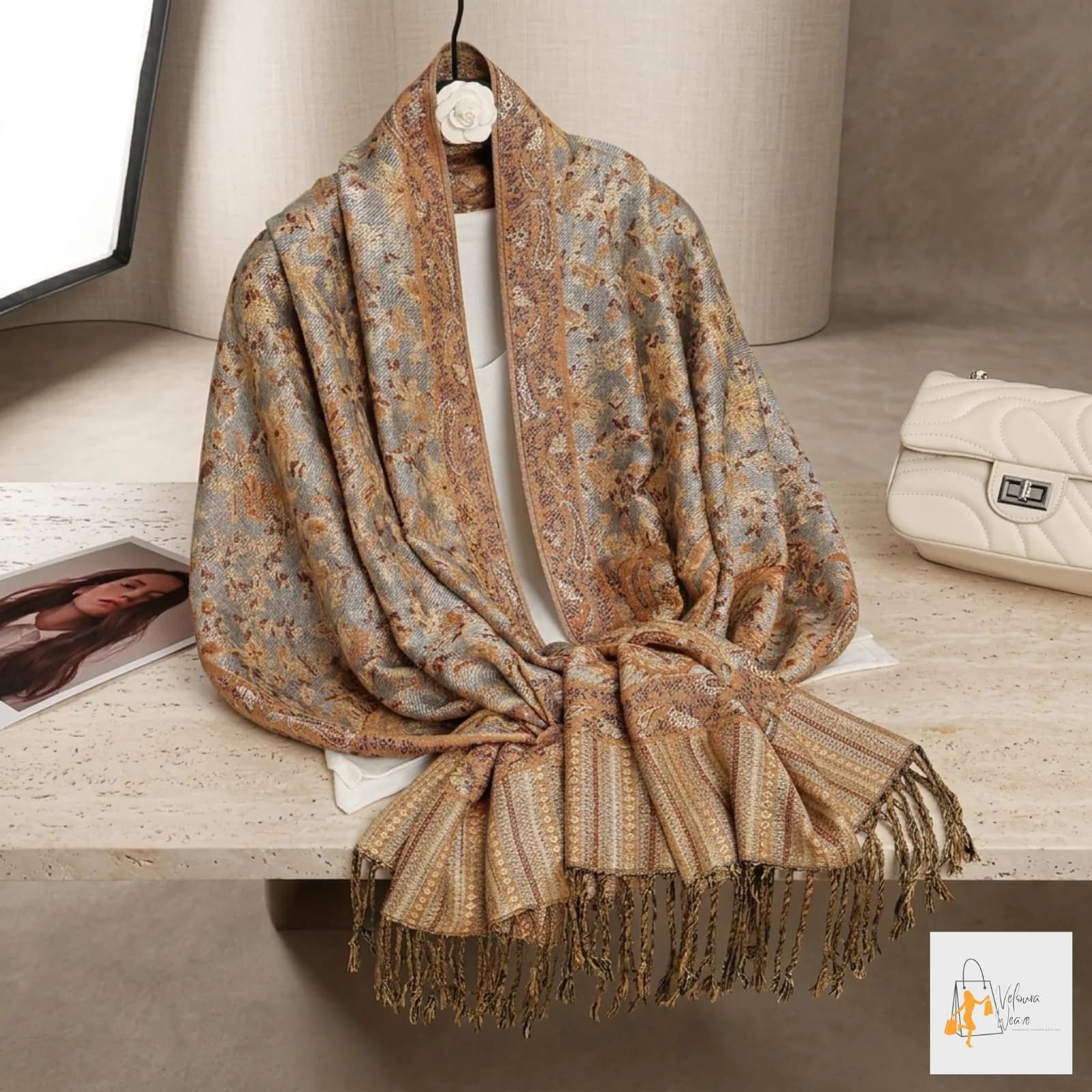 oversized winter shawl women pashmina shoulder wrap style