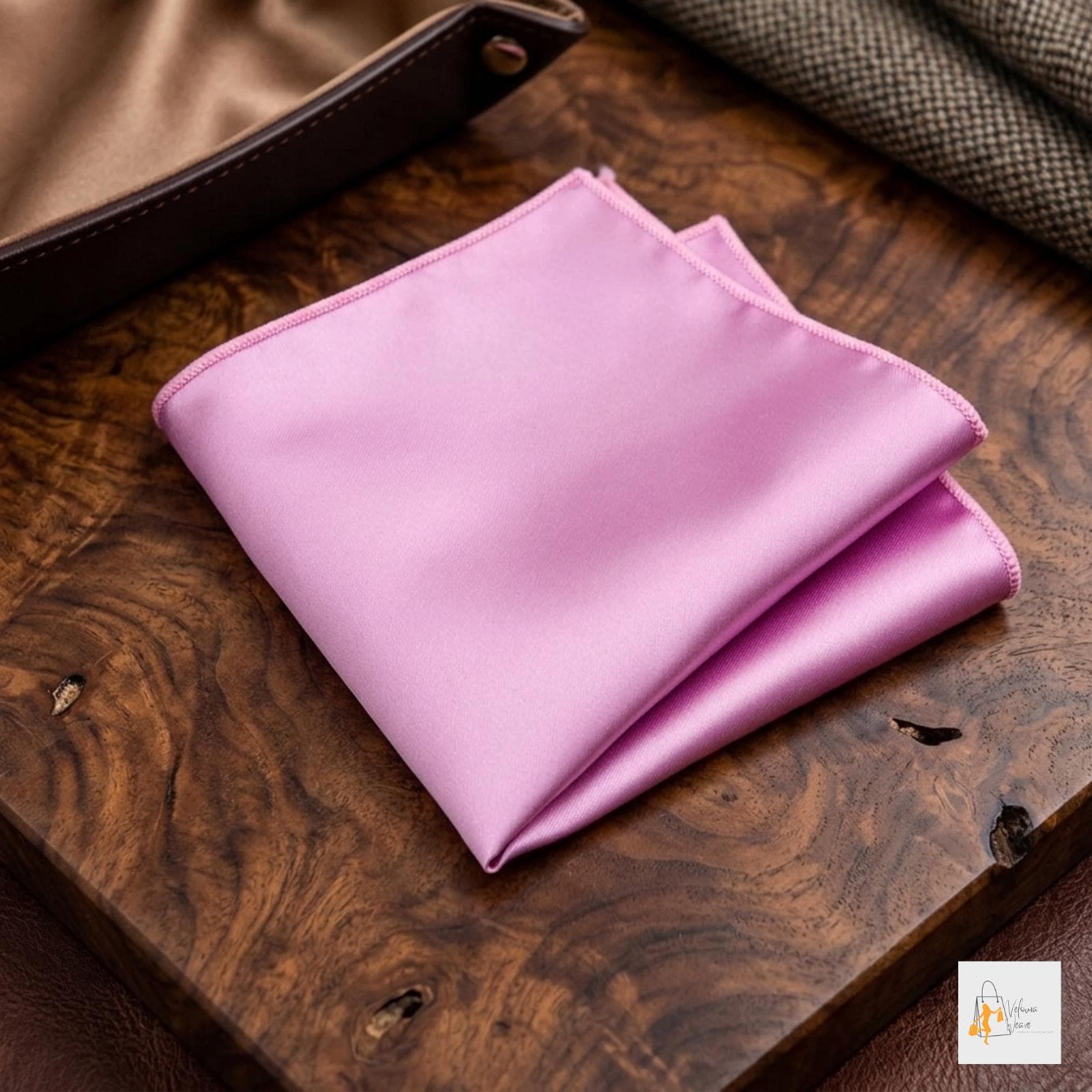 Men’s formal pocket square close-up view