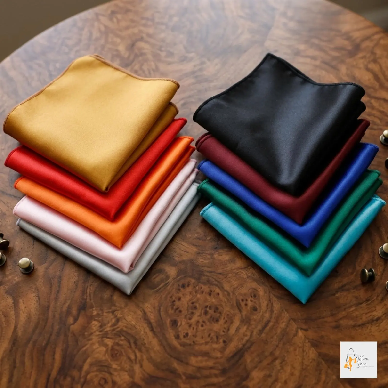 Men's Satin Pocket Square: Vintage Silk-Feel Formal Handkerchief Scarf