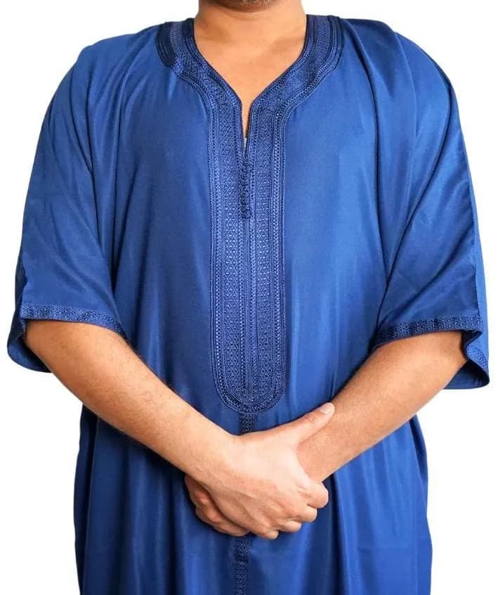 Moroccan Gandoura, Jubbah Djellaba Kaftan Eid Ramadan Kandura Kamees Men Moroccan Style - image 4