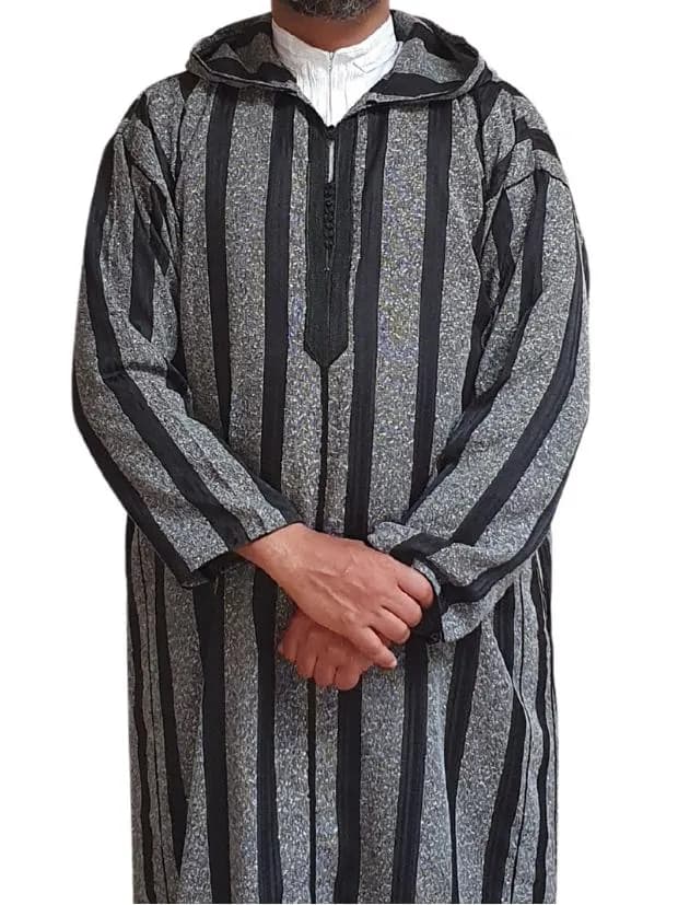 Moroccan Wool Djellaba: Hooded Thobe, Winter Coat - image 5