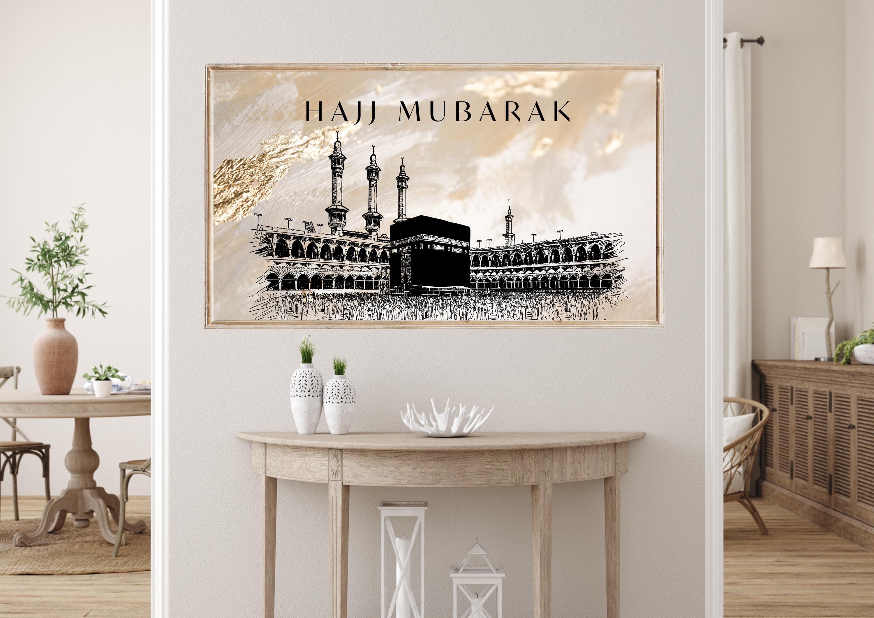 Hajj Mubarak Mecca Kaaba Art | Neutral Islamic Samsung Frame TV (Digital Download) - image 5