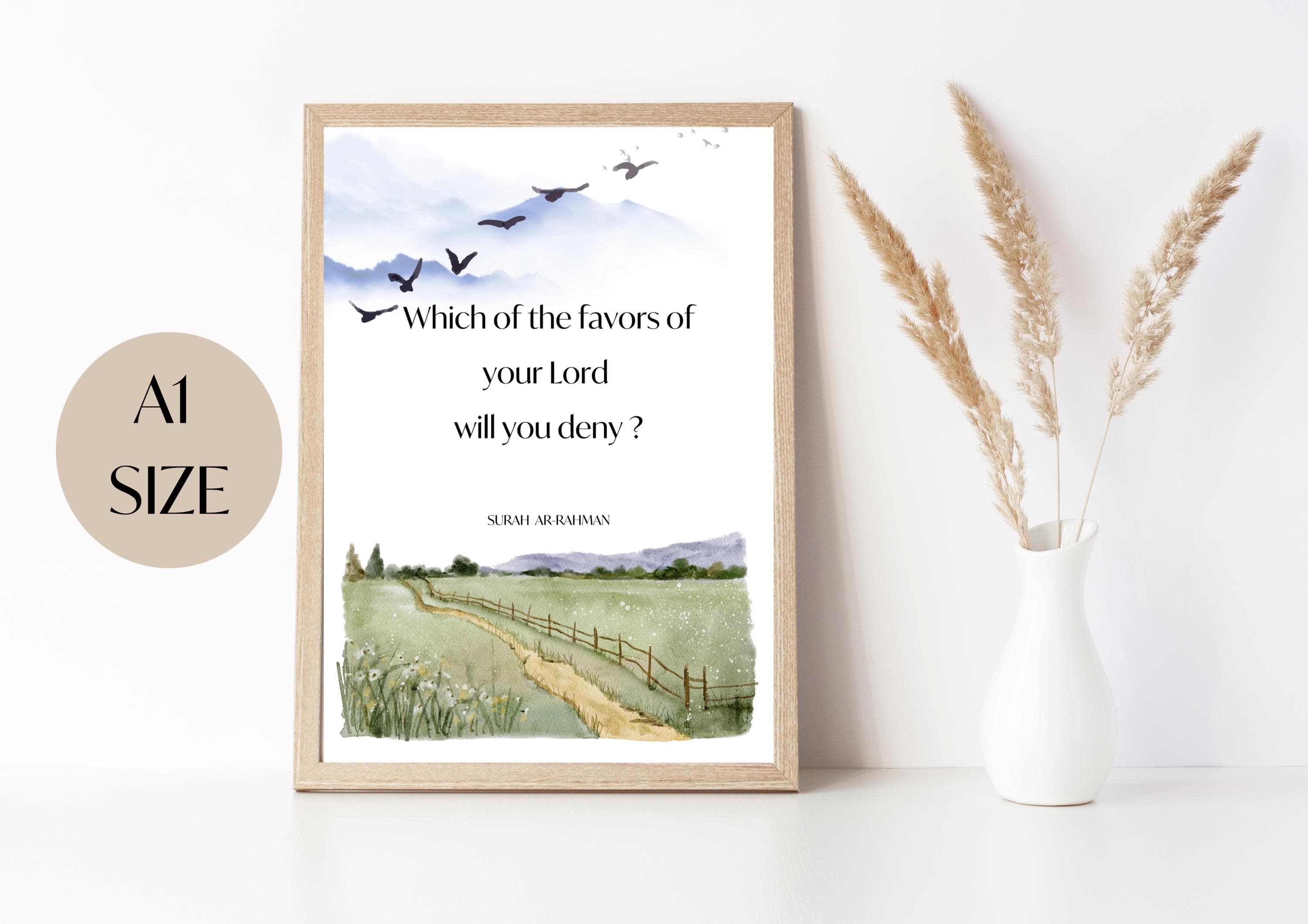 Surah Ar-Rahman Islamic Nursery Art: Quran Verse Print (Digital Download) - image 5