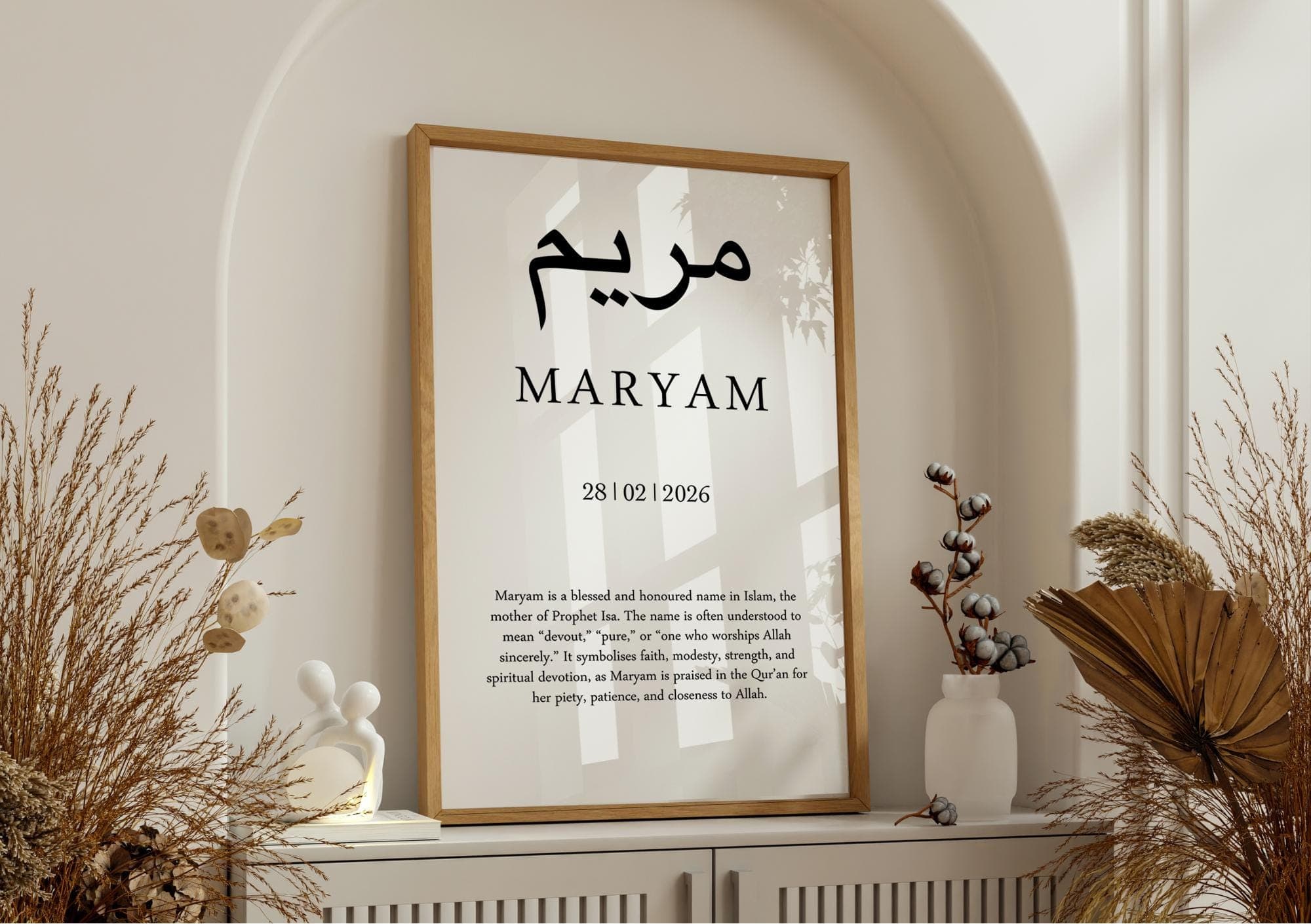Personalised Islamic Name Art With Meaning | Arabic Calligraphy Wall Art (Digital Download) - image 4