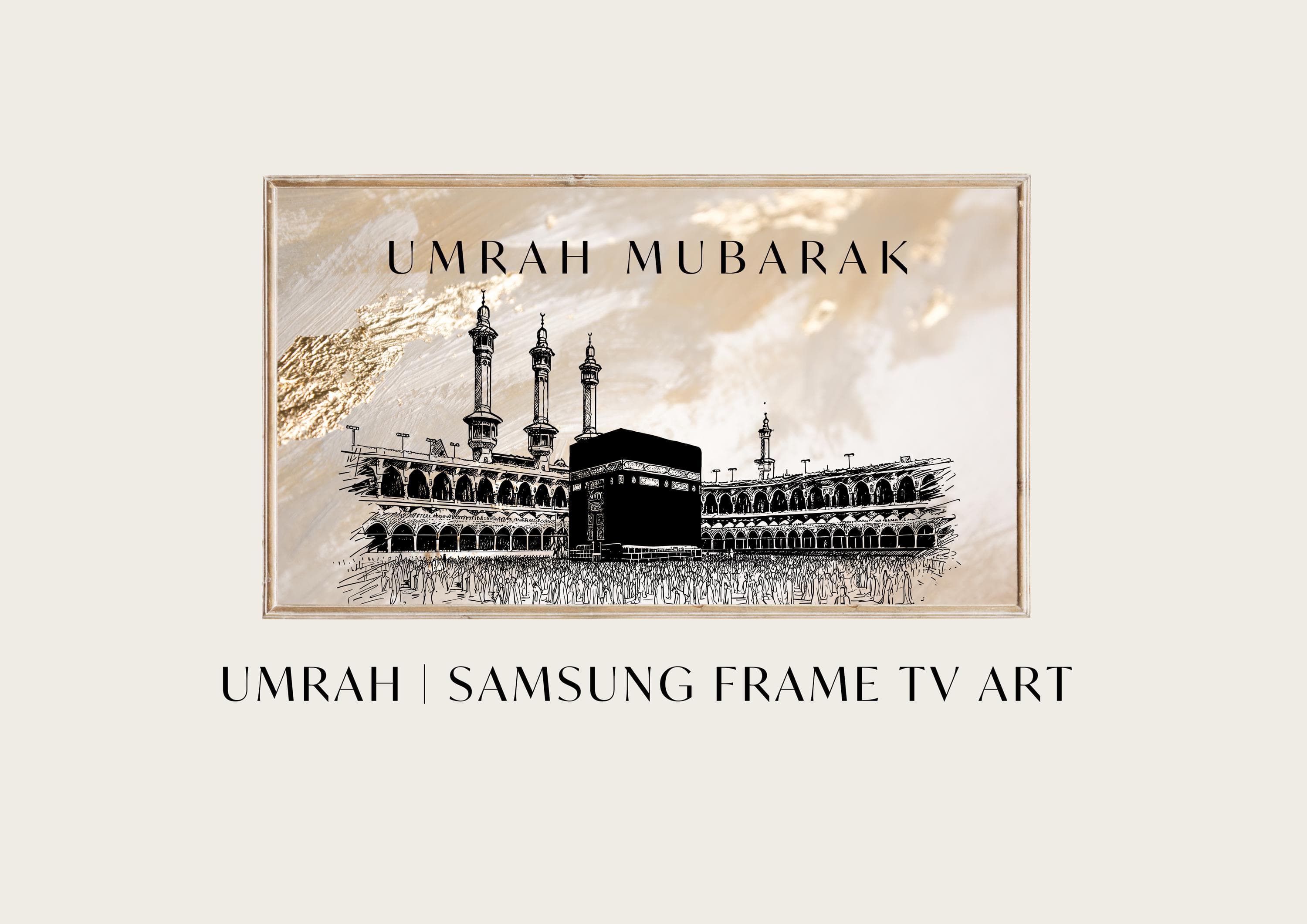 Umrah Mubarak Kaaba Art | Samsung Frame TV, Islamic Home Decor (Digital Download)