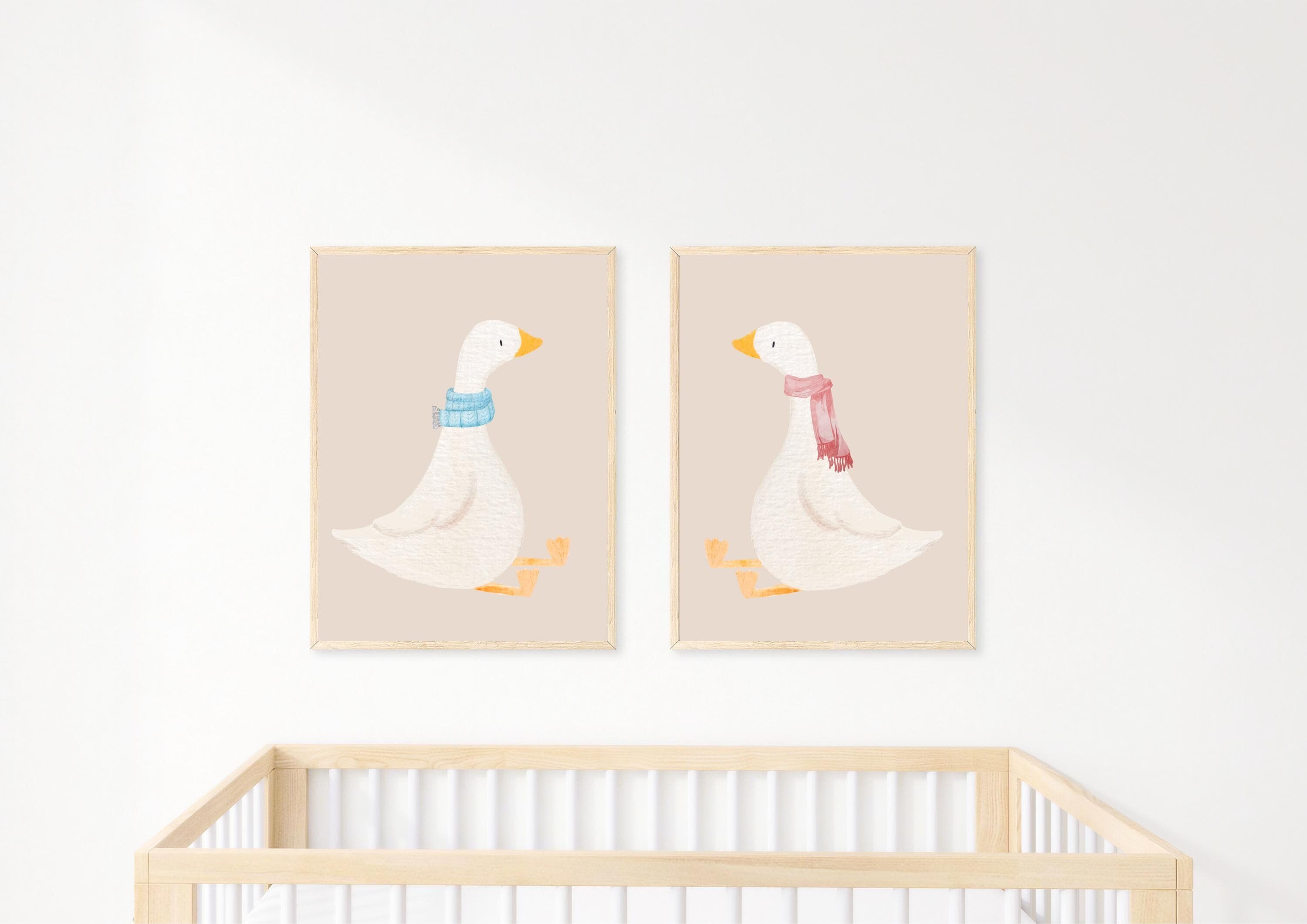 Goose Nursery Print Set: Whimsical Animal Decor (Digital Download)