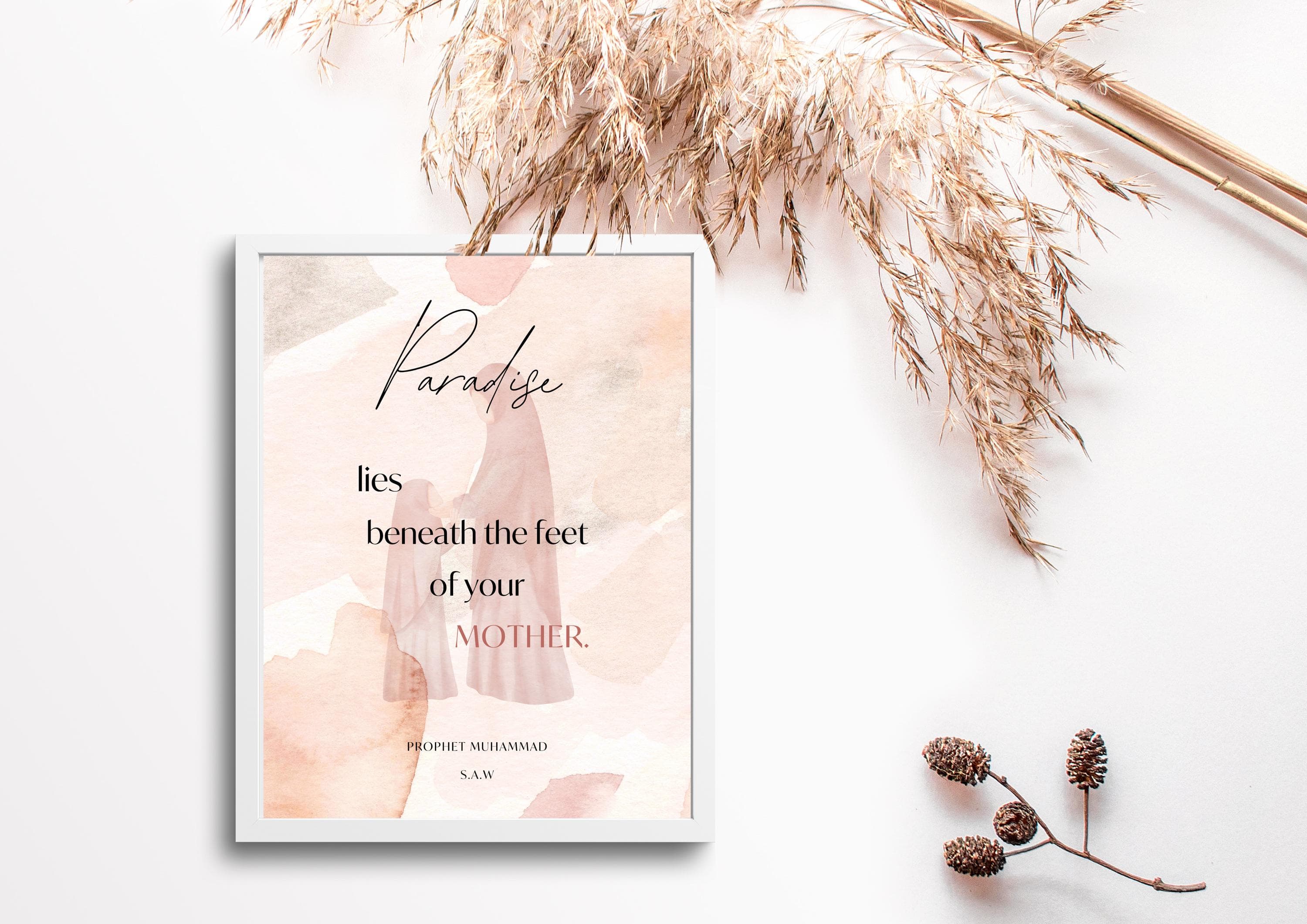 Islamic Mother's Day Wall Art | Paradise Hadith Print (Digital Download) - image 3