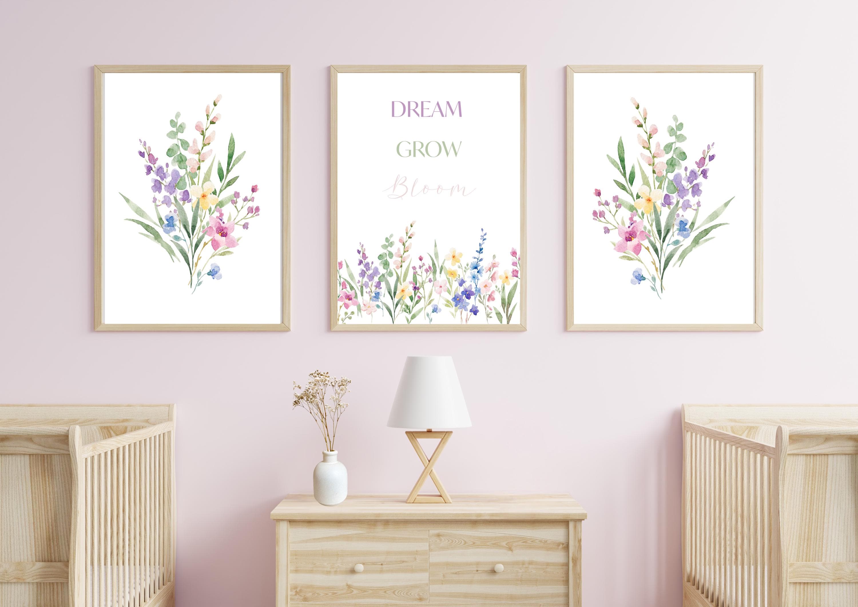 Wildflower Nursery Art Set: Watercolor Floral Prints (Digital Download) - image 5