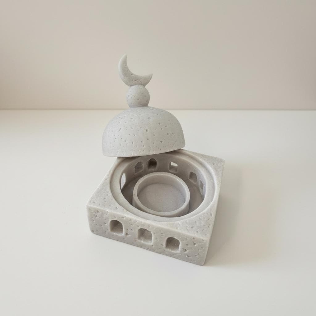 Mosque Inspired Bakhoor Burner & Tasbeeh Gift Set | Ramadan, Eid Islamic Decor - image 5