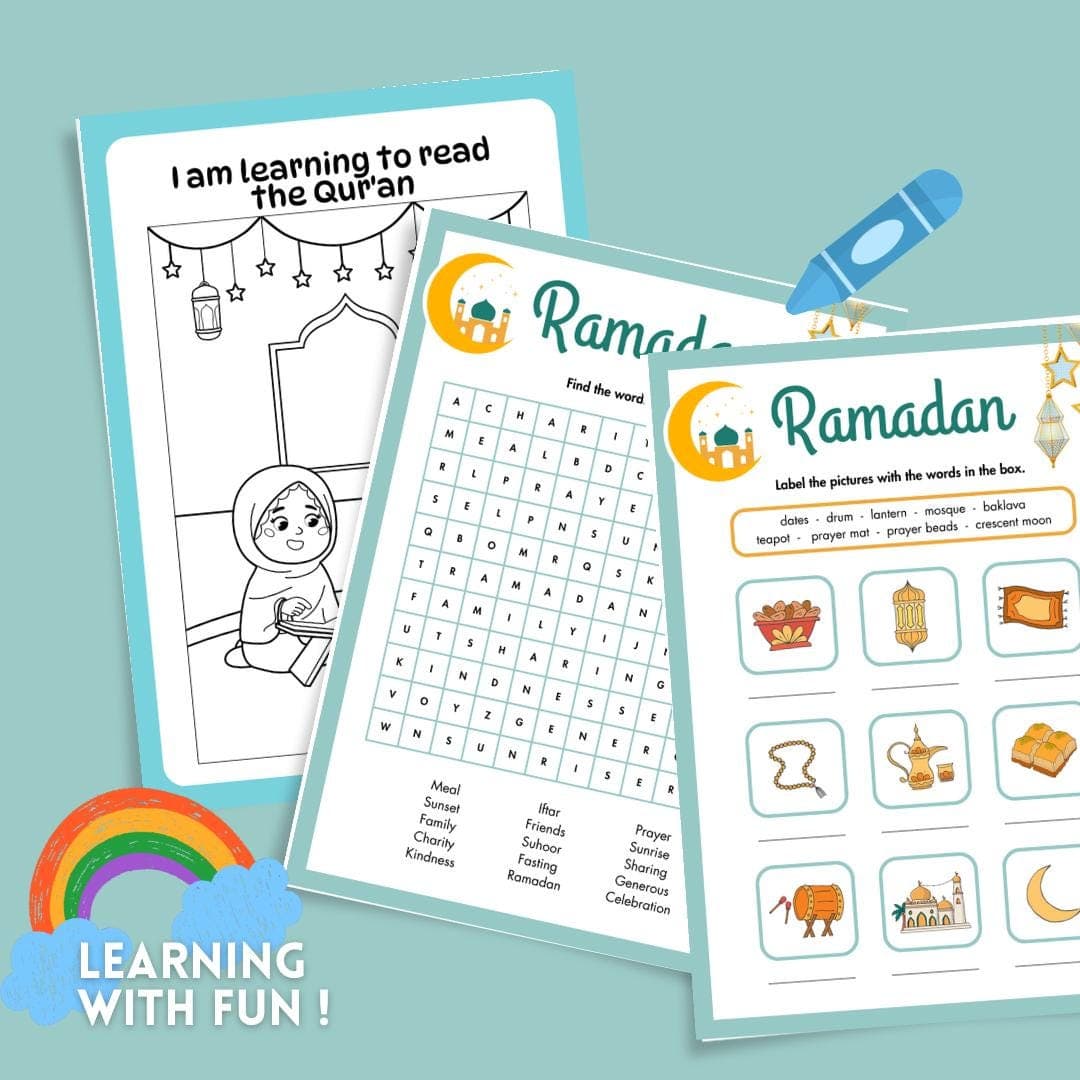 Ramadan Activity Book | Islamic Kids Learning, 20 Worksheets (Digital Download) - image 4