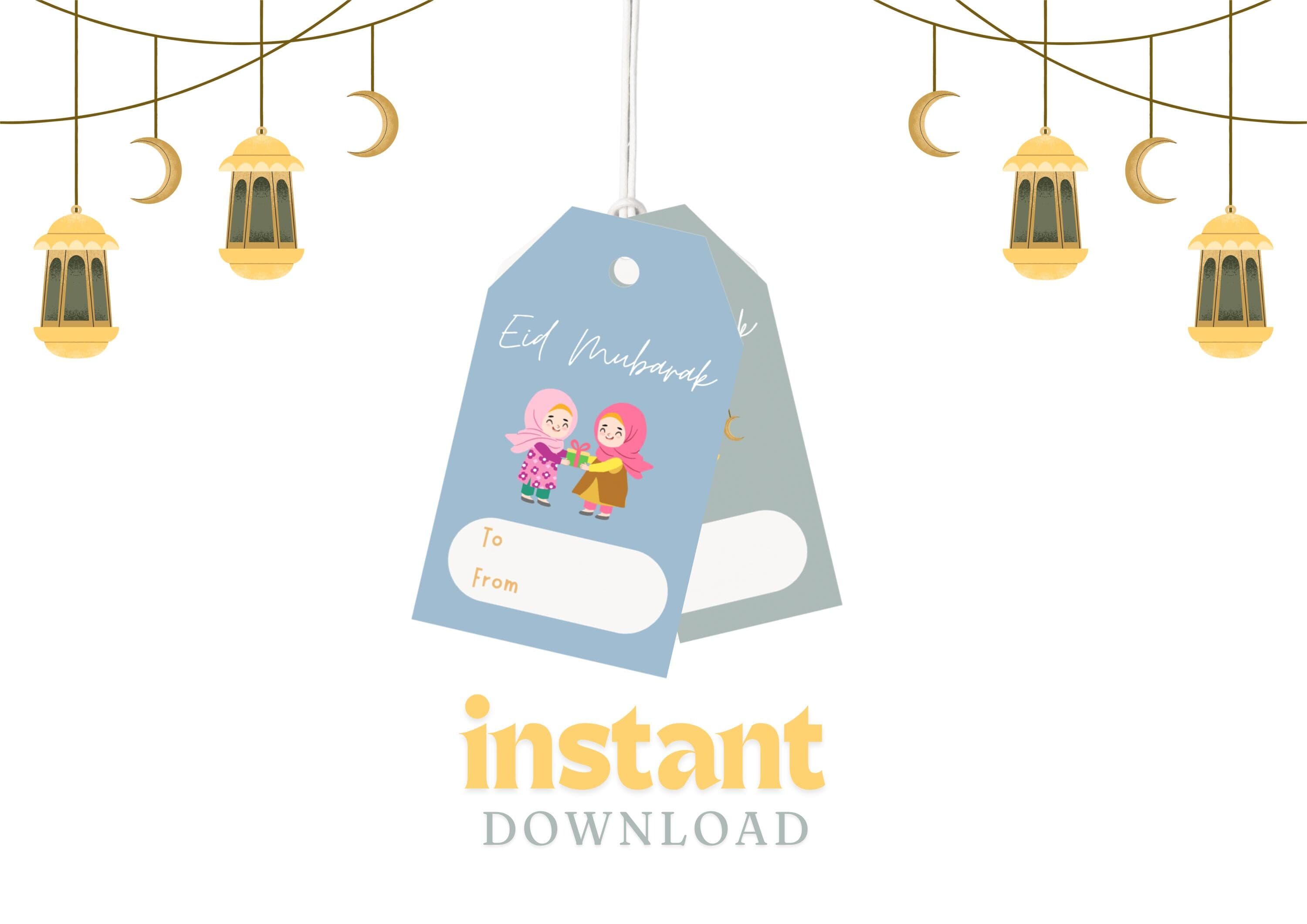 Eid Mubarak Gift Tags | Printable Islamic Designs (Instant Download) - image 3