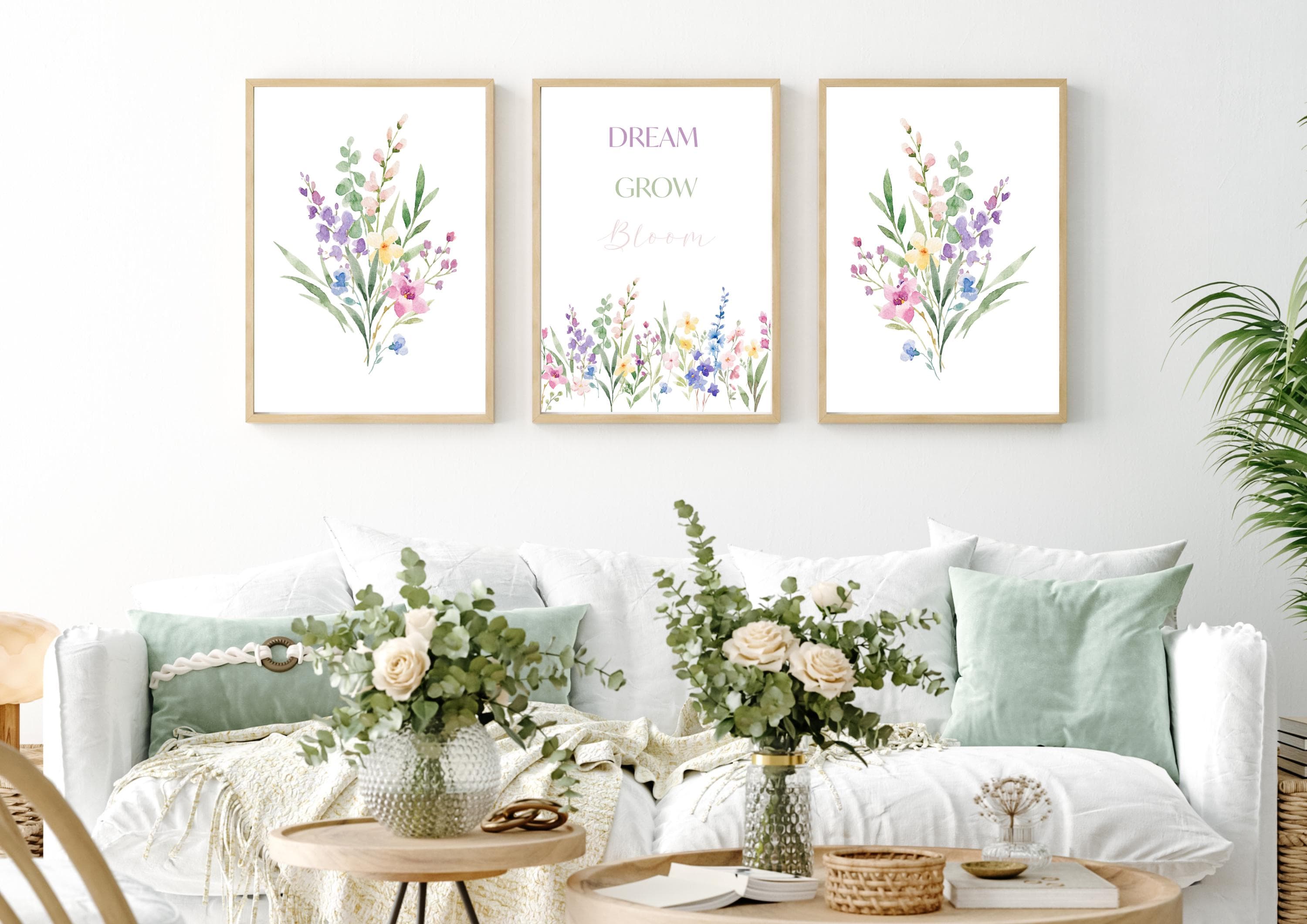 Wildflower Nursery Art Set: Watercolor Floral Prints (Digital Download) - image 4