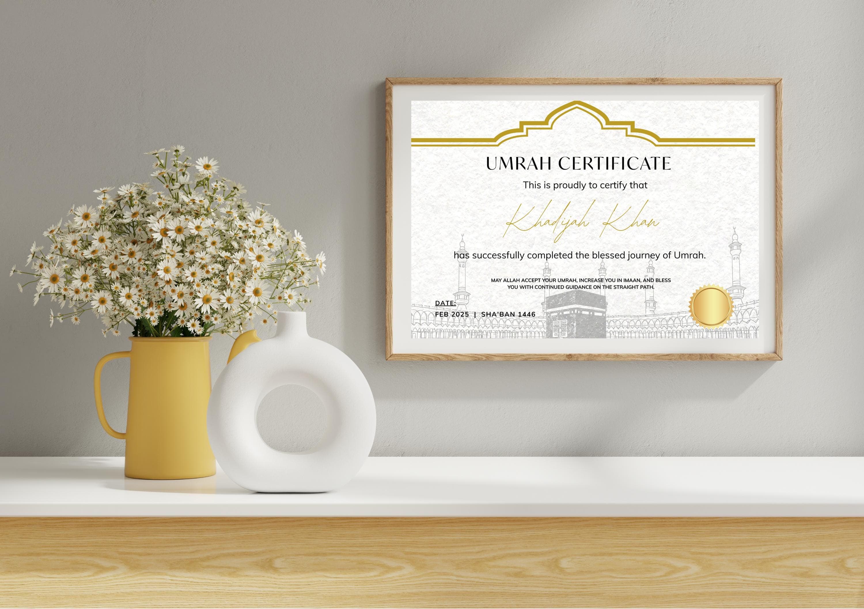 Personalised Umrah Certificate | Islamic Gift, Hajj Option (Digital Download) - image 5