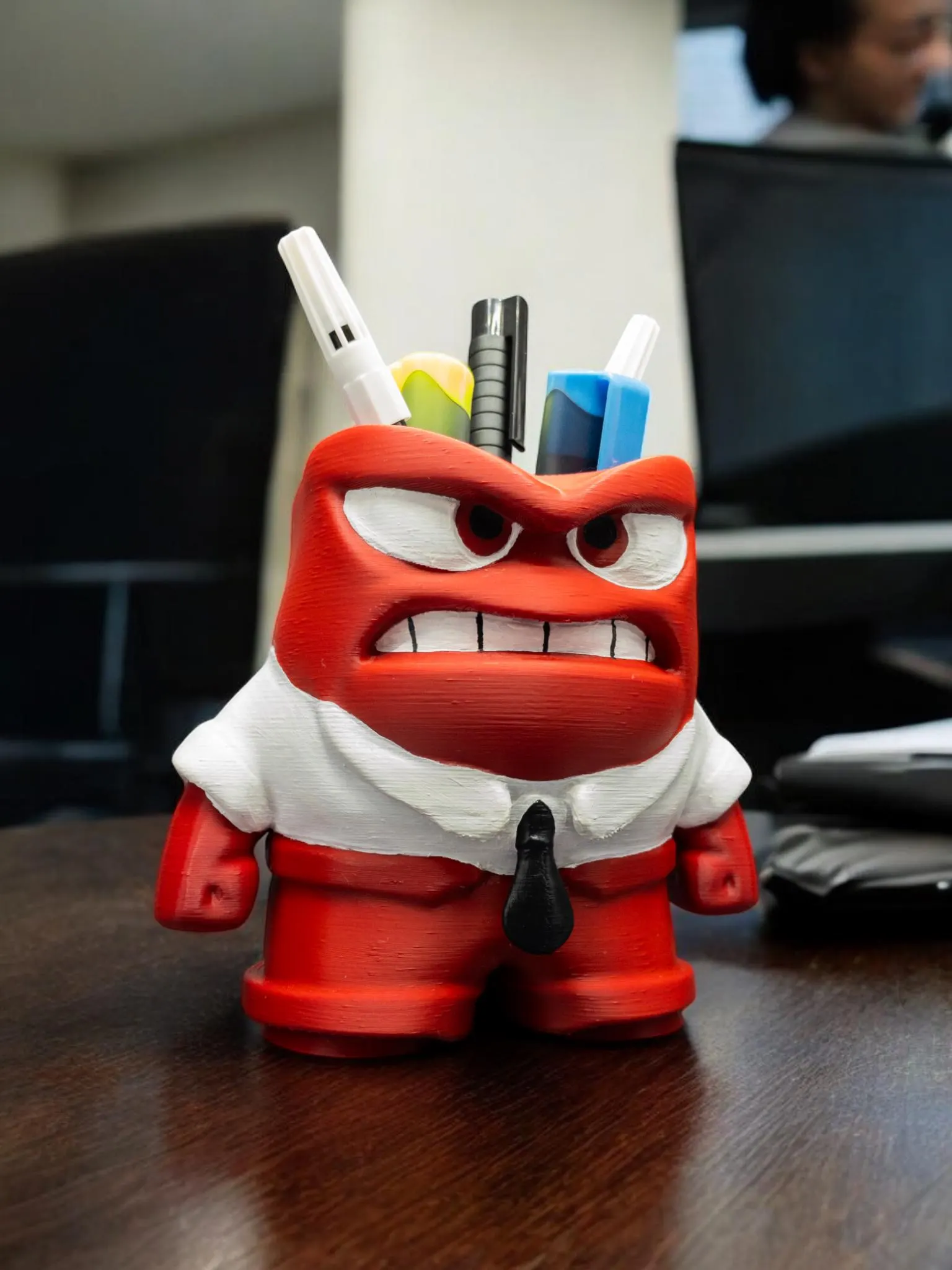 Anger Figure Pen Holder - Inside Out 2 - Desk Accessory - image 4