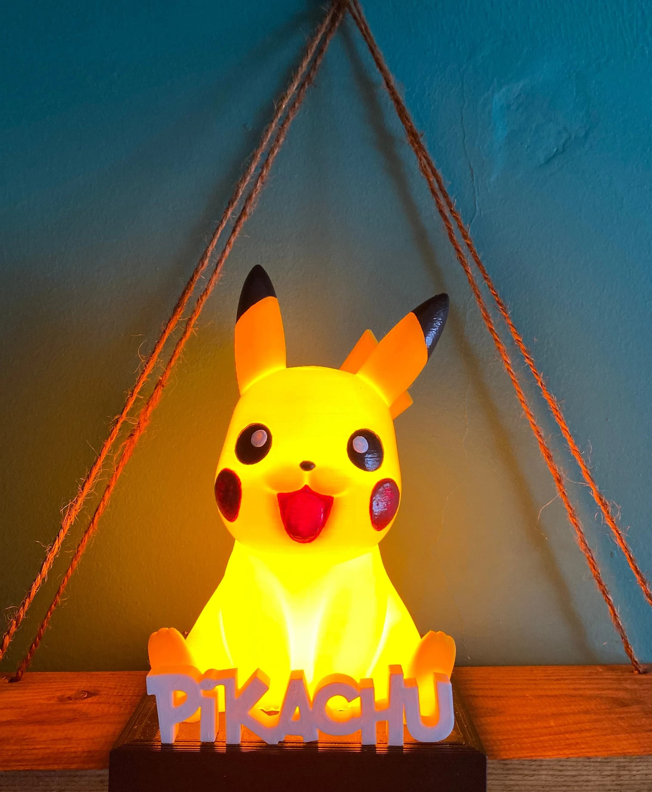 Personalized Name Designed Pikachu Night Lamp: Kids Room Decor Lamp - image 2