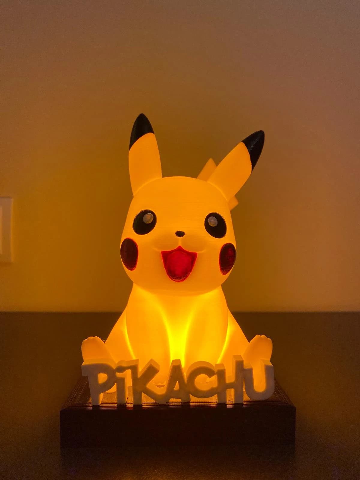 Personalized Name Designed Pikachu Night Lamp: Kids Room Decor Lamp - image 3