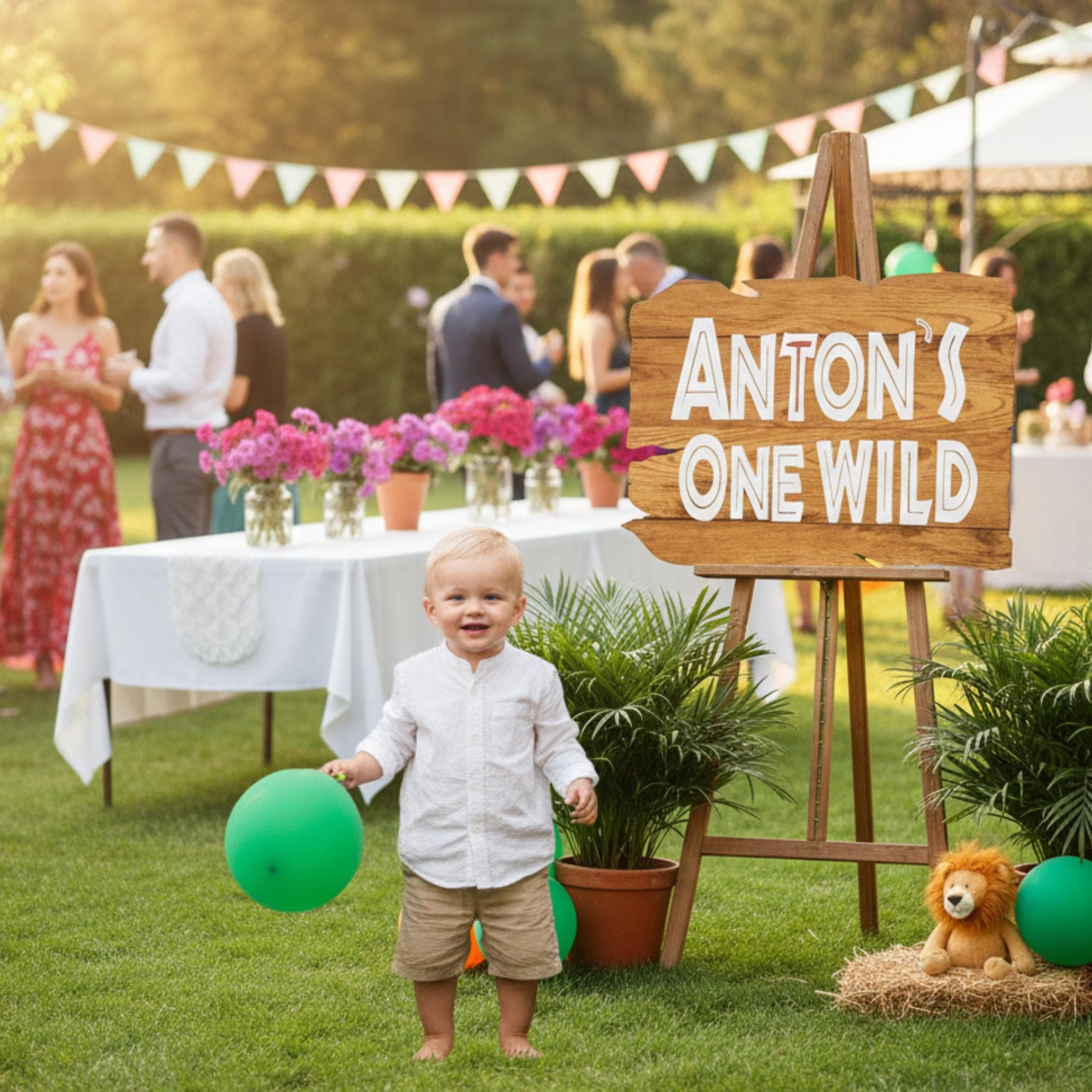 Safari Birthday Welcome Sign, Wild One Party Decor (Editable Printable Sign) - image 3