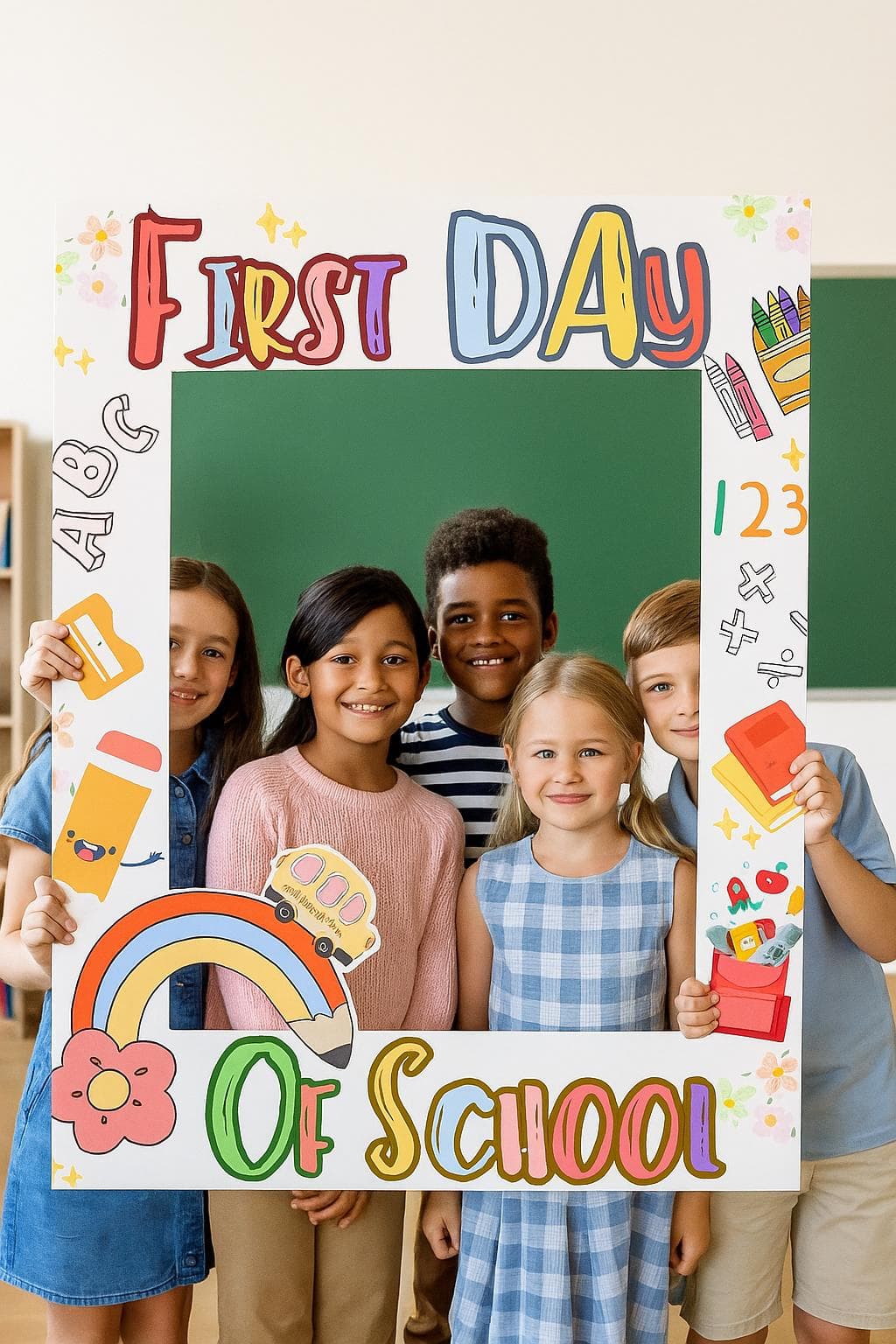 First Day of School Photo Booth Frame: Chalkboard Sign (Digital Download) - image 5