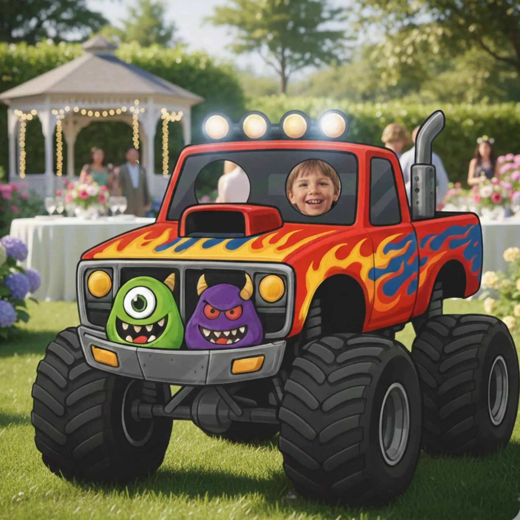 Monster Truck Photo Booth Cutout PNG | Kids Birthday Party Monster Truck Standee | Truck Photo Prop Printable 300 DPI - image 4