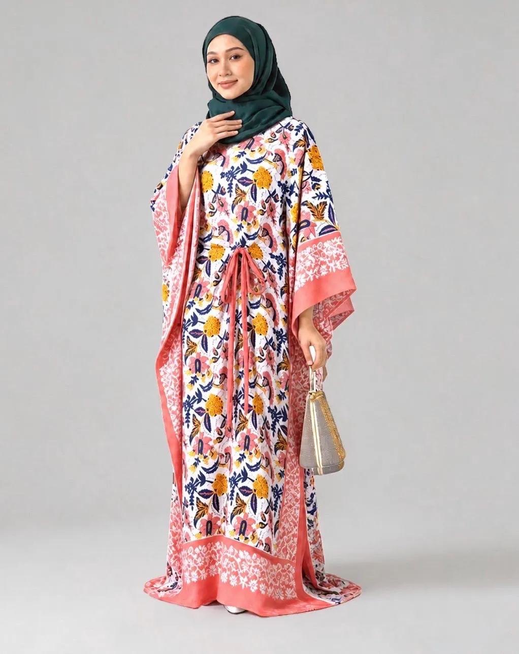 BUNGA Long Kaftan Plus Free Size 100% Cotton Full Length Tunic Blouse Ladies plus size
