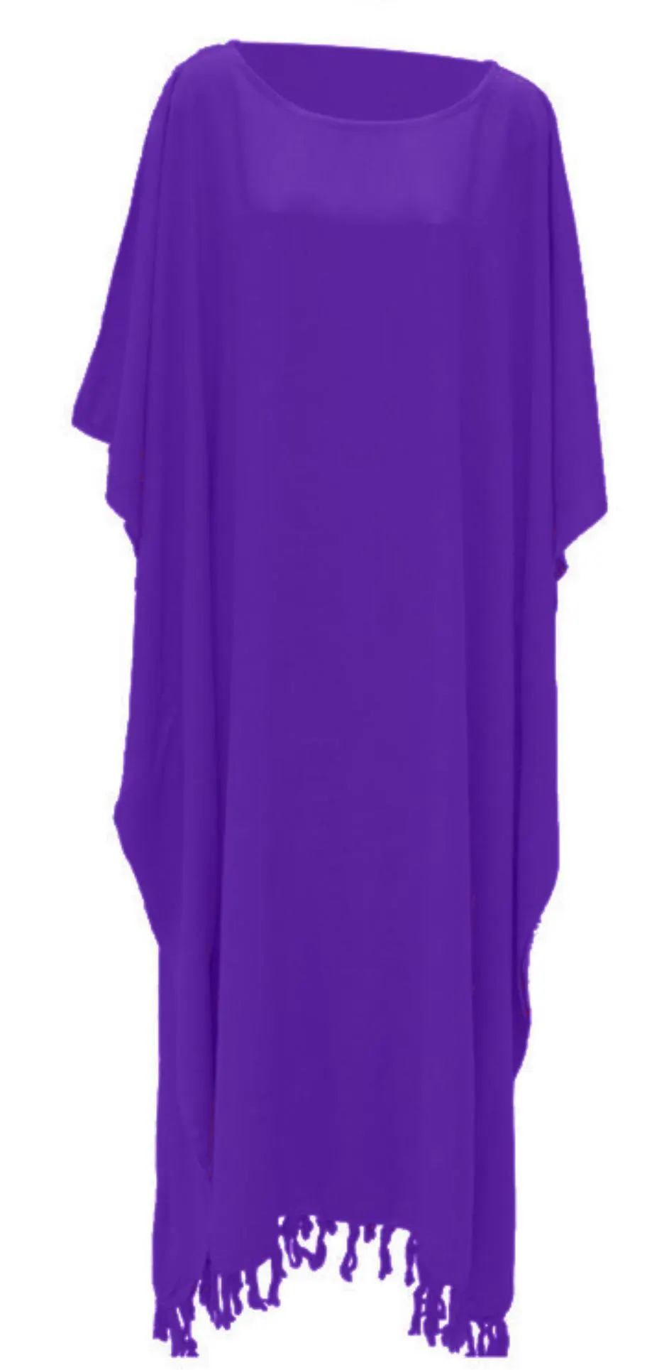 Rayon Kaftan Dress – Handmade Full Length Plus Size Summer Cover-Up - image 3