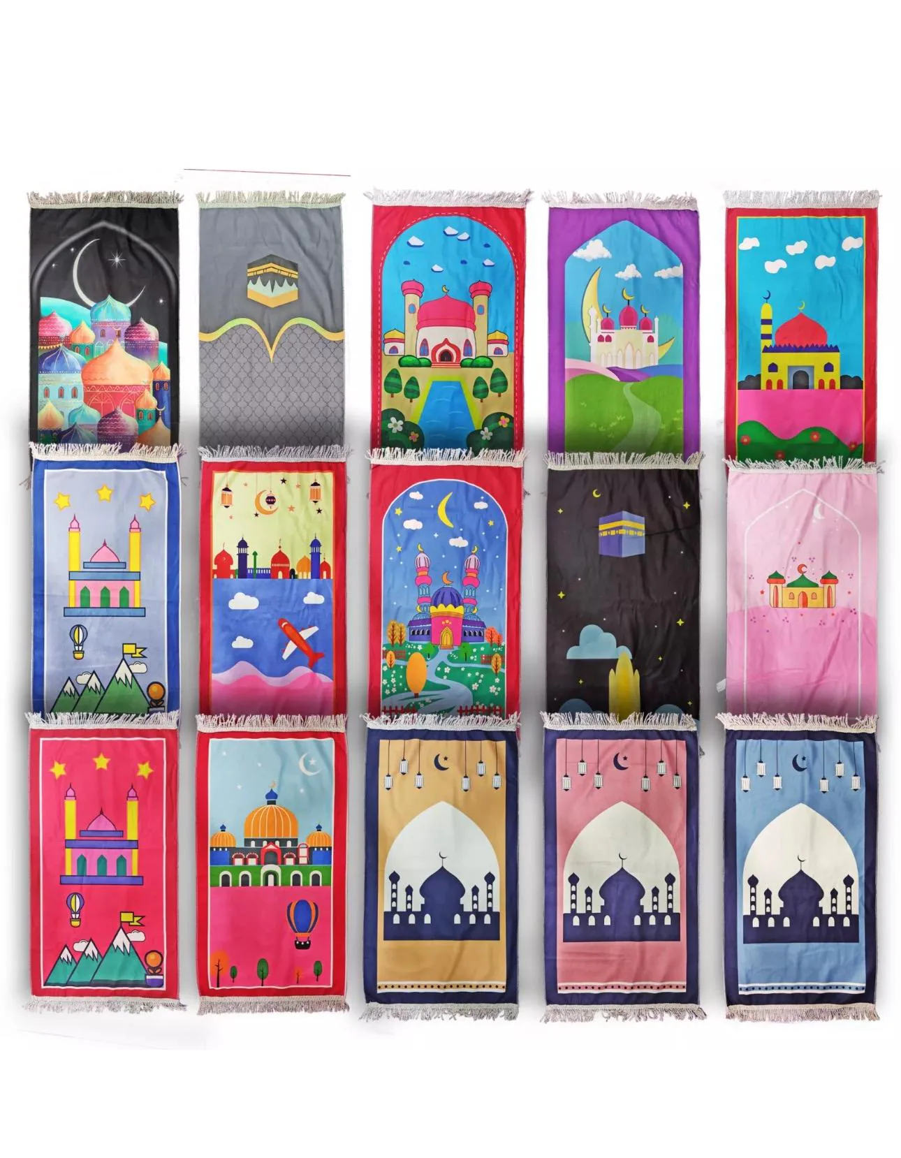 Kids Cartoon Prayer Mat – Islamic Learning Rug, Muslim Gift - image 3