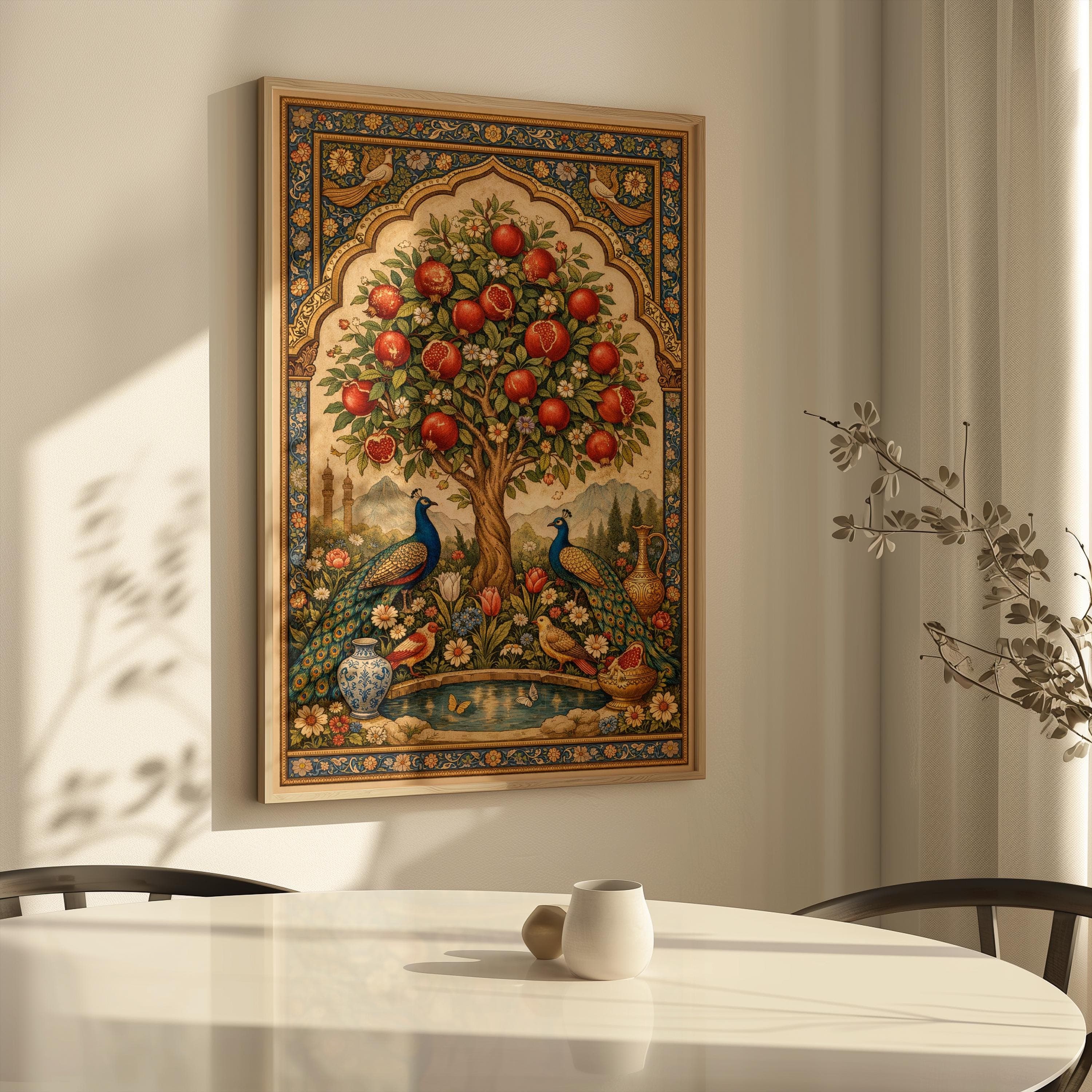 Persian Pomegranate Tree Art | Middle Eastern Wall Art Print | Islamic Home Decor | Traditional Persian Decor - image 4