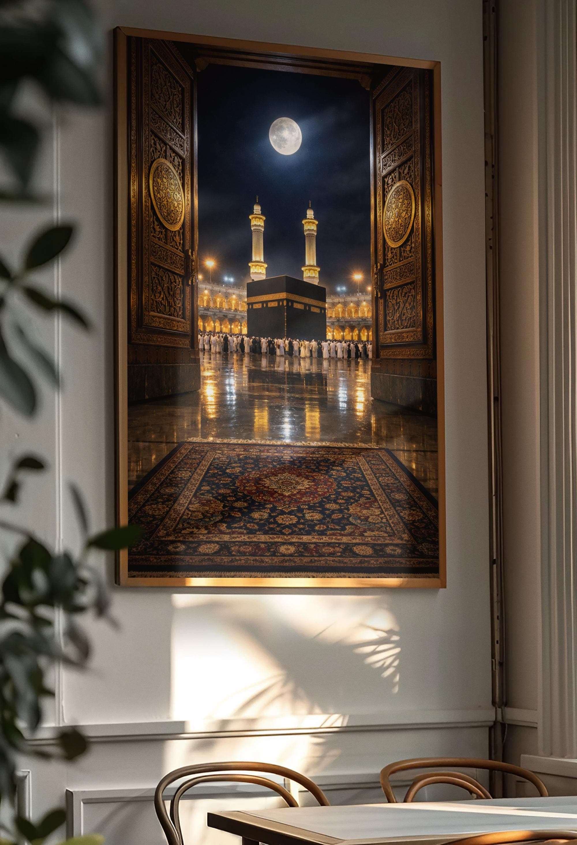 Kaaba Night Photography Print – Masjid al-Haram, Mecca Islamic Wall Art - image 3