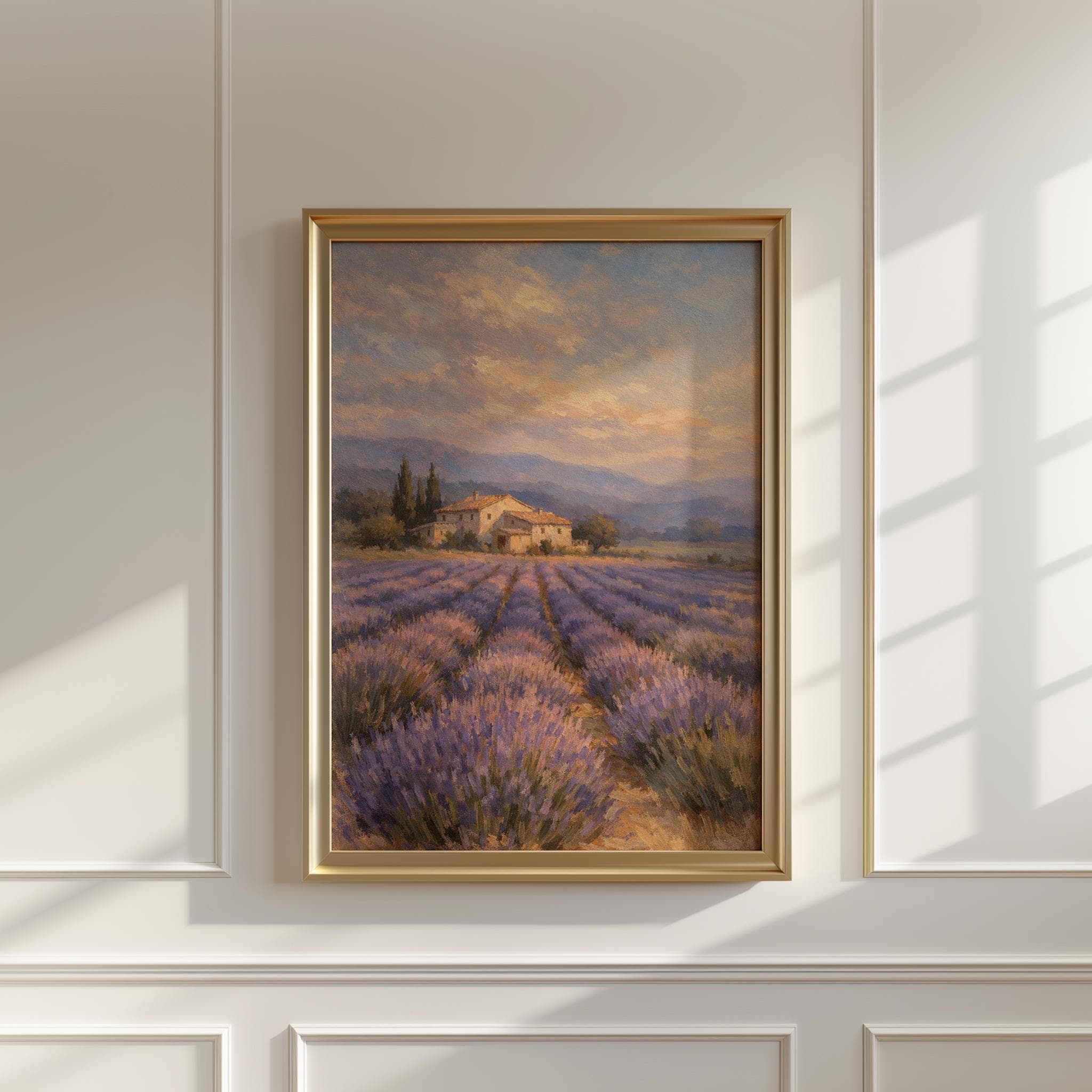 Provence Lavender Field Wall Art, French Countryside Print, Rustic Farmhouse Decor, Purple Lavender Landscape, France Poster - image 4