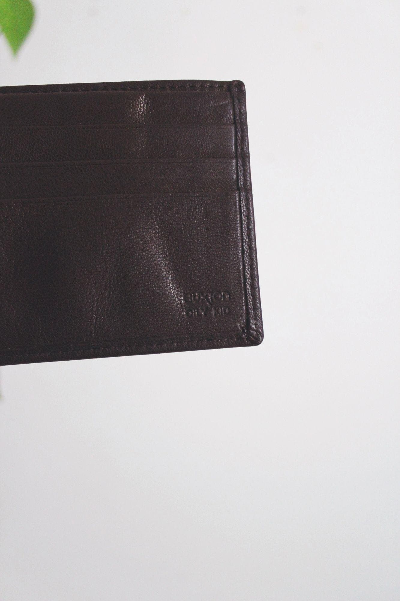 Buxton Mens Vintage Genuine Leather Wallet Dark Brown Minimalist Sleek - image 4