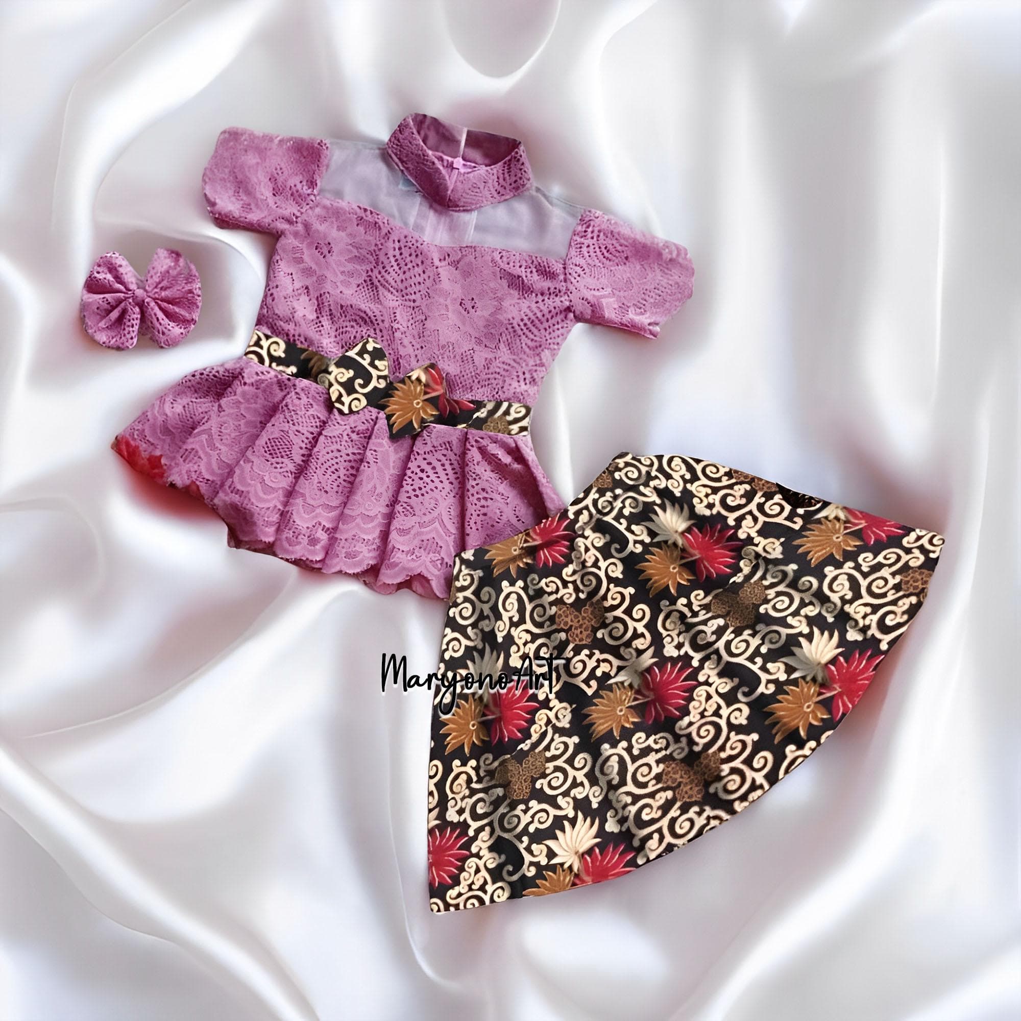 Children's Kebaya Suits Traditional Clothes for Babies and Toddlers for Elegant and Comfortable Parties,Balinese Kebaya for Children