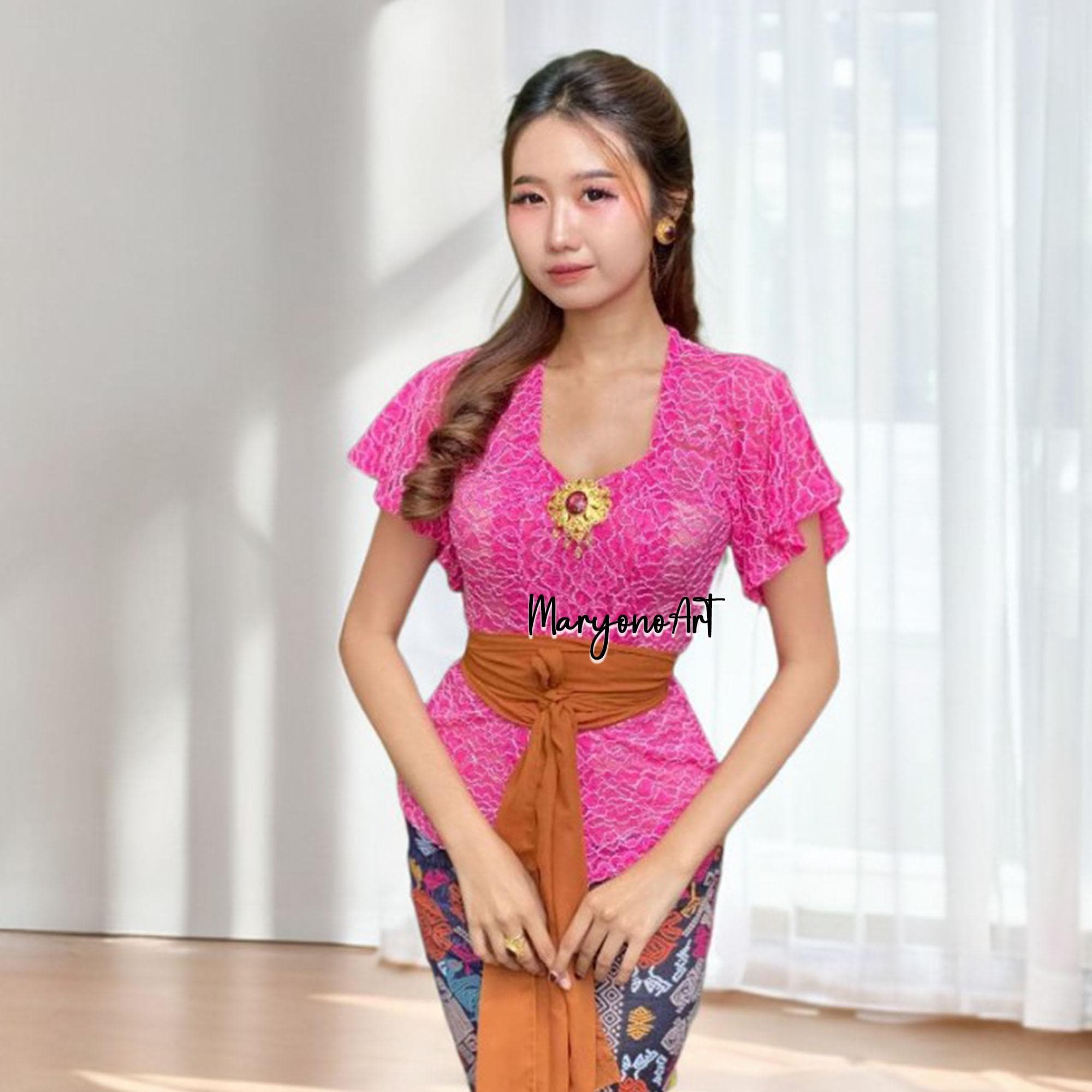 Set Kebaya Sofia Two Tone Short And Long Sleeve Options Elegant,Bali Kebaya,Balinese Dress,Kebaya Bali,Bali Blouse,Balinese Kebaya
