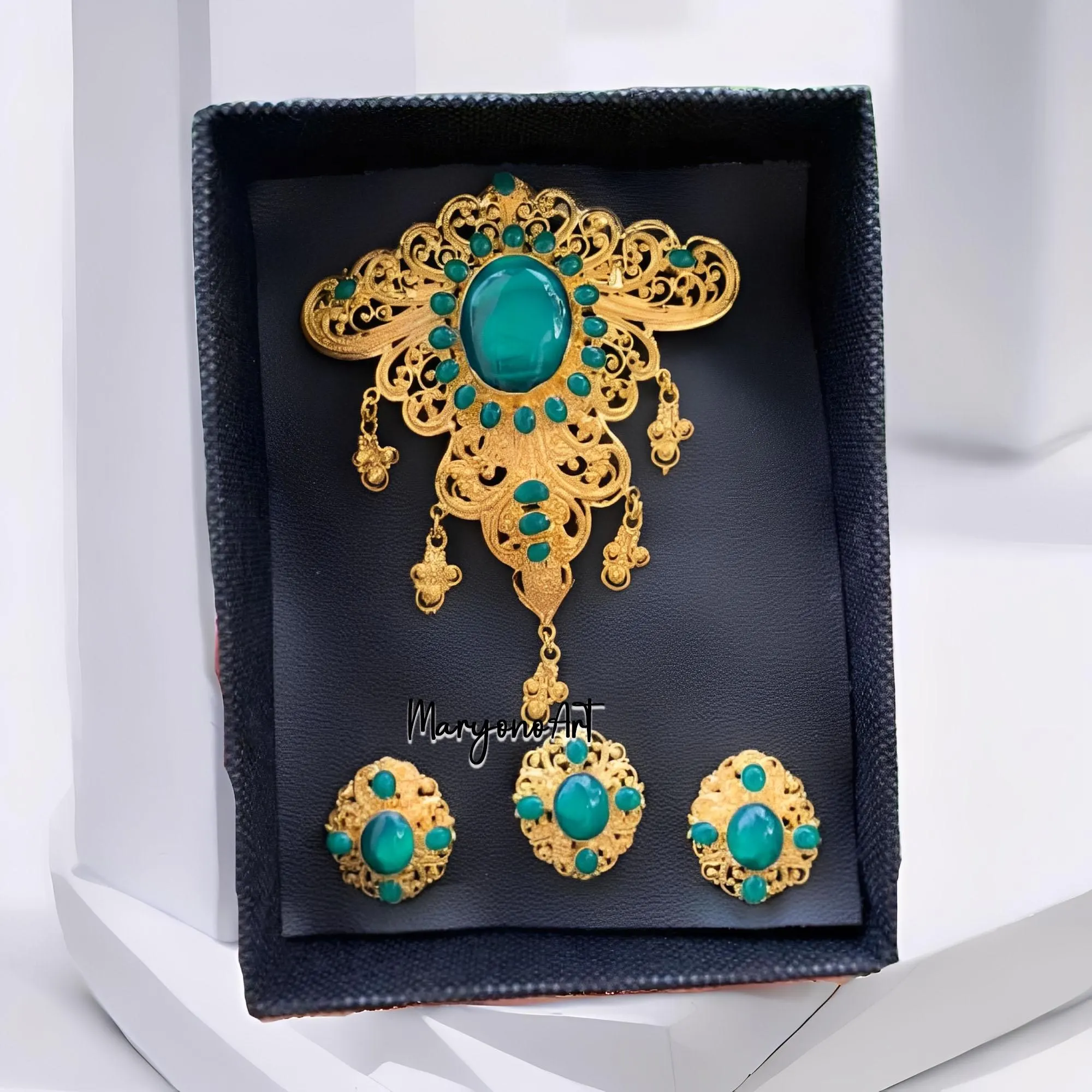 Alpaca Bros Set Budget Chic for Your Kebaya Kutubaru,Kebaya Brooch,Bros Kebaya,Traditional Brooch,Ethnic Brooch,Wedding Brooch,Gold Kebaya