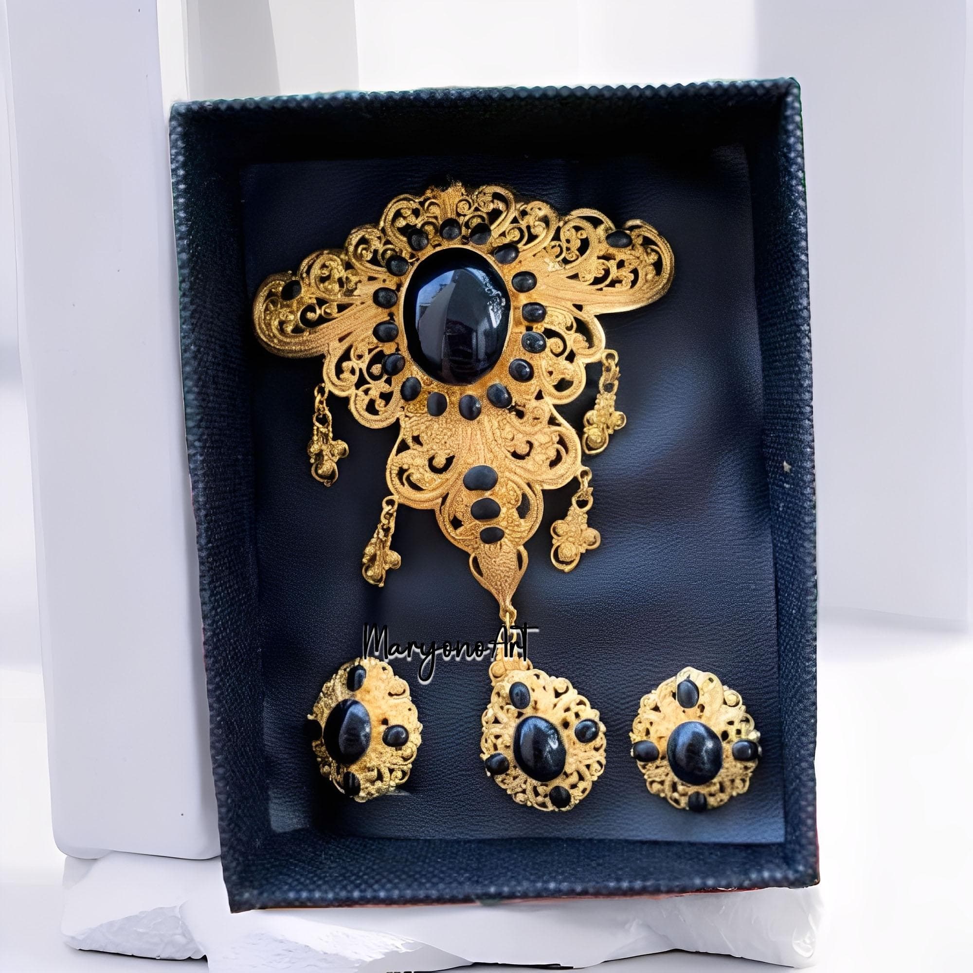 Alpaca Bros Set Budget Chic for Your Kebaya Kutubaru,Kebaya Brooch,Bros Kebaya,Traditional Brooch,Ethnic Brooch,Wedding Brooch,Gold Kebaya
