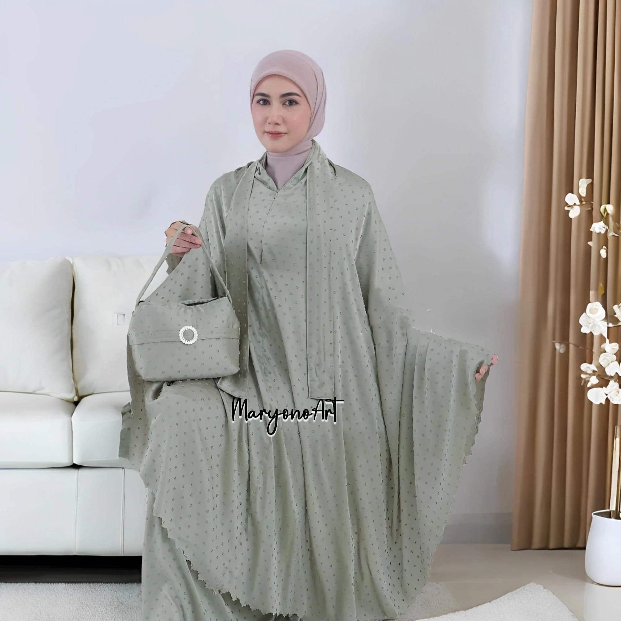 Silk Adult Prayer Set 3in1 Uragiri Design,Mukena,Muslim Prayer Dress,Muslim Prayer Attire,Prayer Outfit,Muslim Prayer Clothes