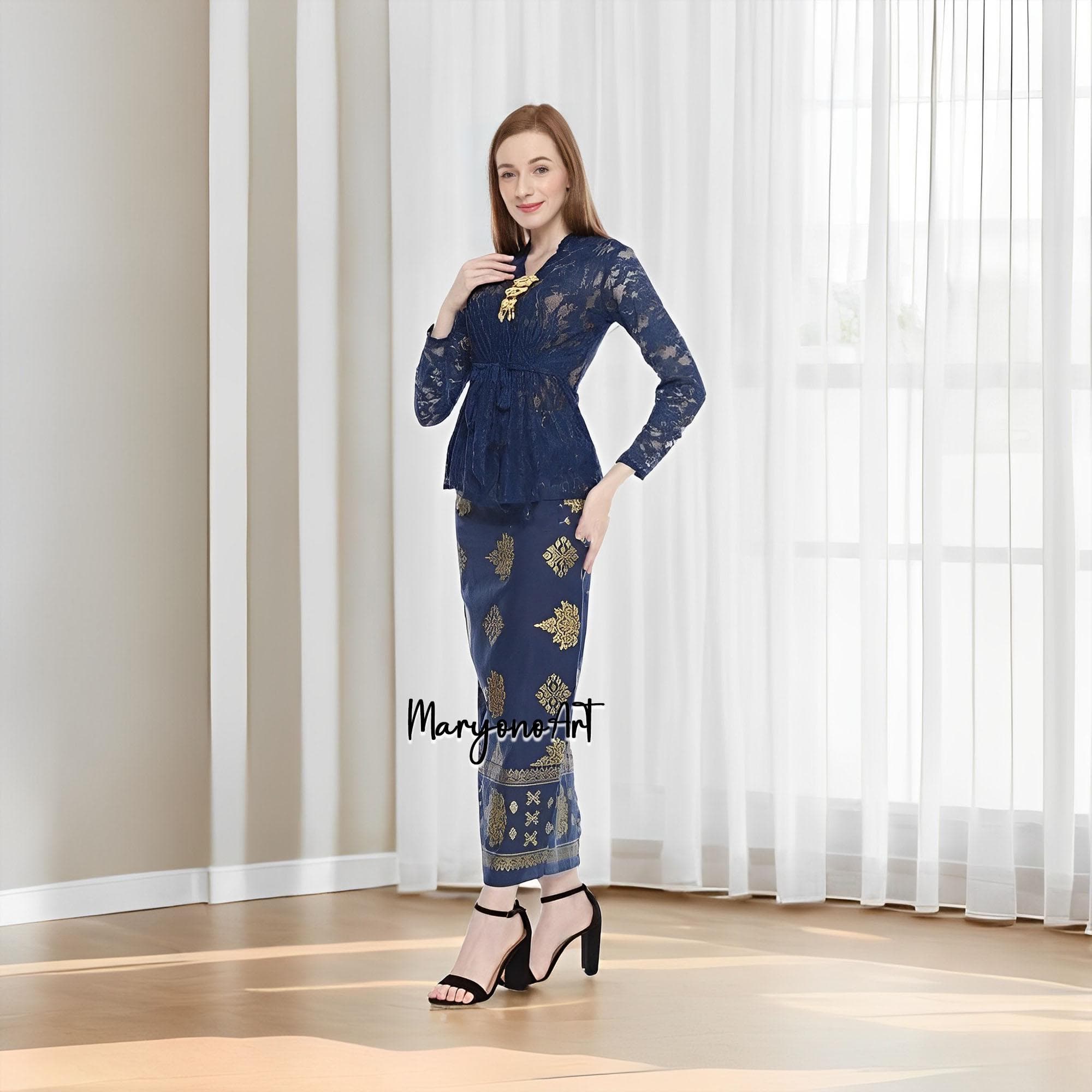 Balinese Ikat Maribel Kebaya Stylish Choice for Formal Occasions,Bali Kebaya,Balinese Dress,Kebaya Bali,Bali Blouse,Balinese Kebaya