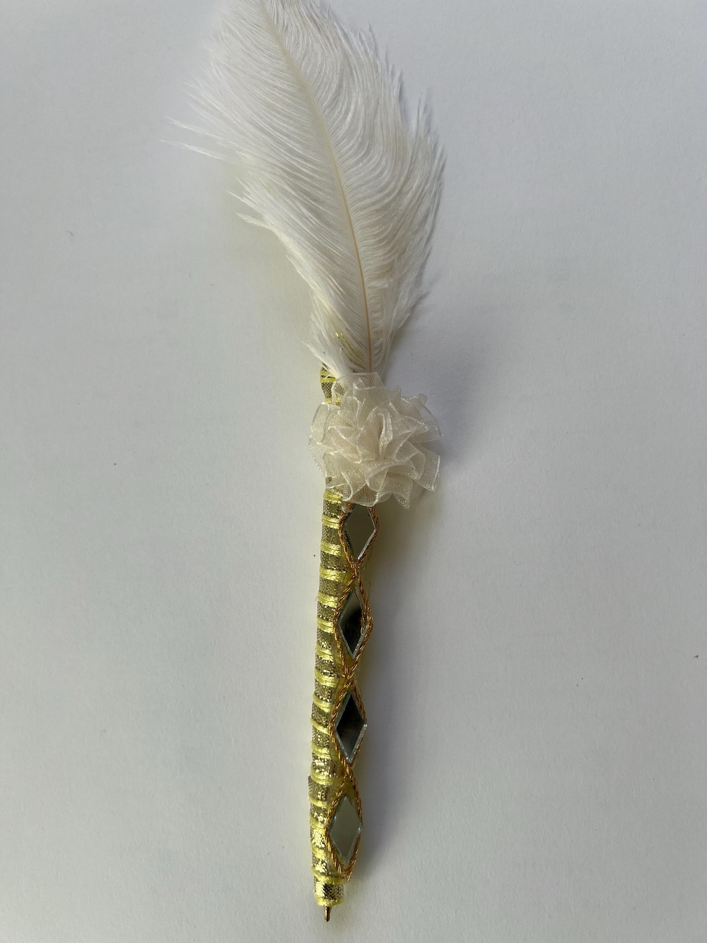 Personalized Nikkah Feather Pen: Gold Wedding Signing Pen