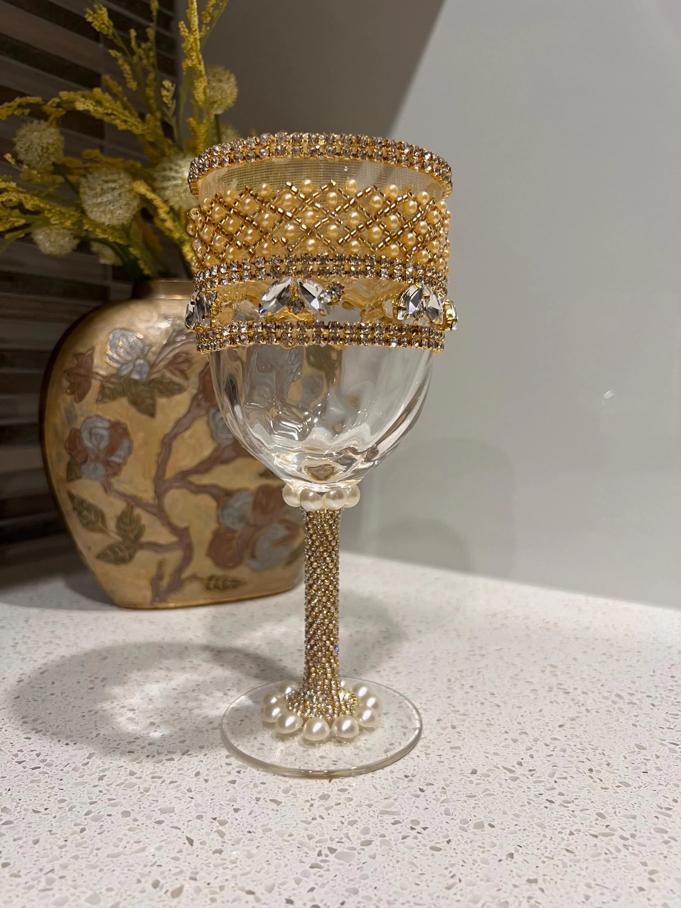 Gold Milk Glass Doodh Pilai: Indian Wedding Decor - image 4