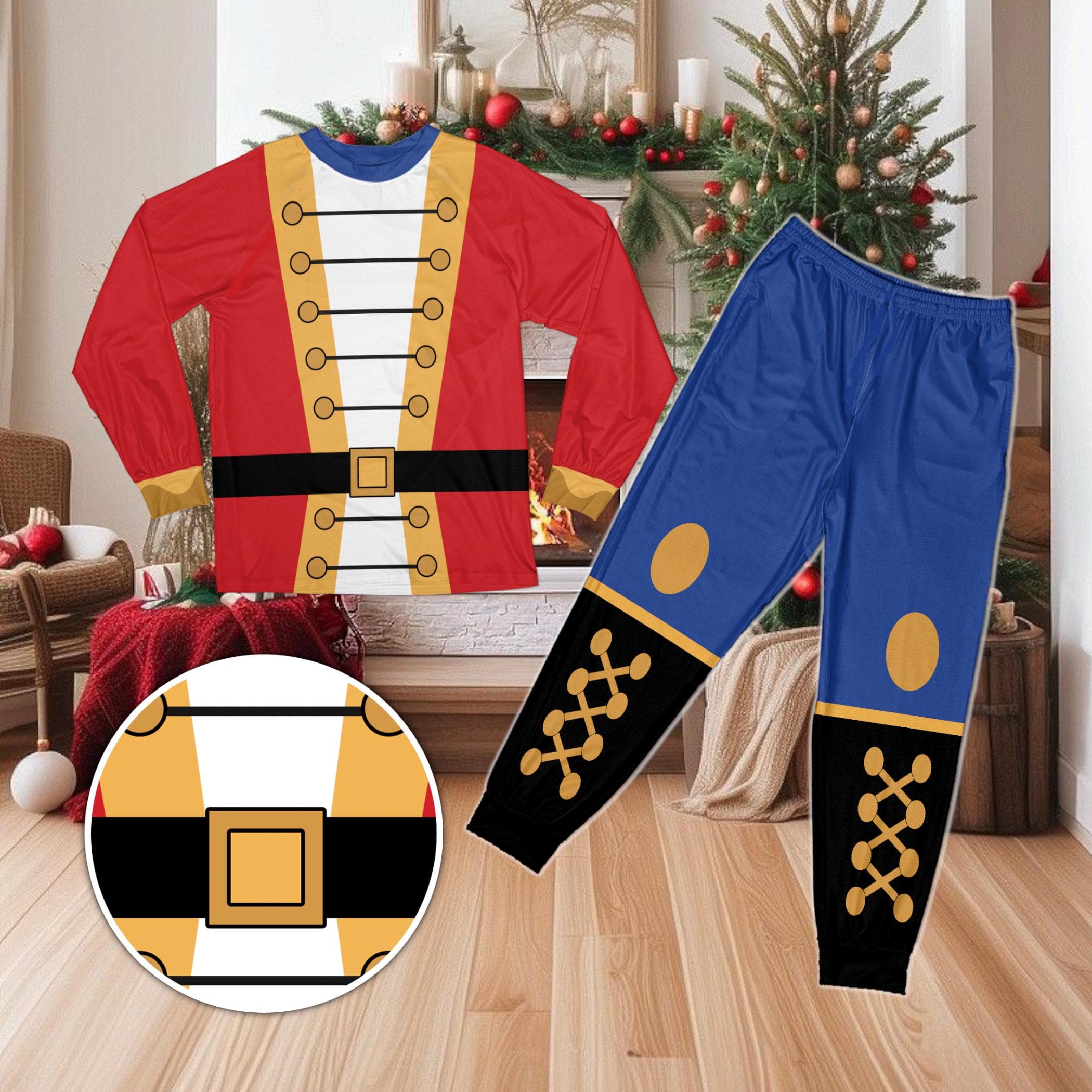 Christmas Character Pajamas, Nutcracker Inspired Sleepwear, Toy Soldier Uniform PJs, Holiday Gift for All Ages, Long Sleeve PJ Set - image 4