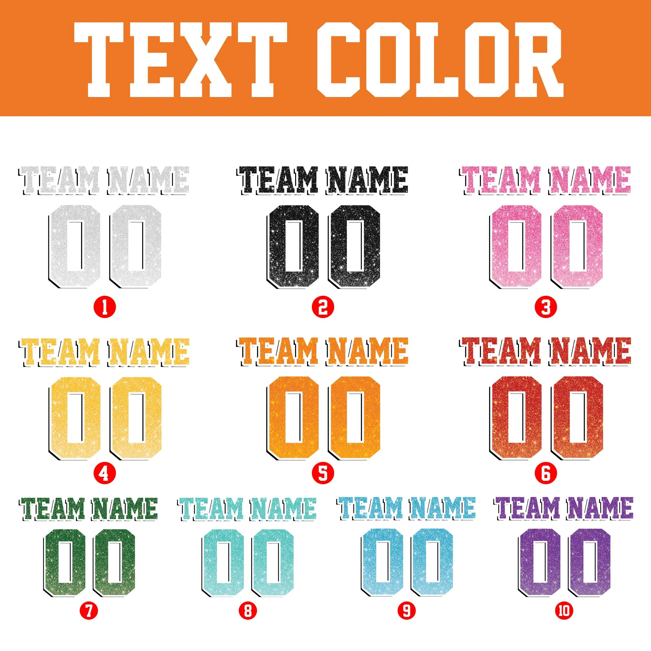 Custom Team Jersey, Faux Sparkle Glitter Print Design, Personalized Football Shirt, Unisex Sports Apparel, Gradient Ombre Jersey for Fans - image 3