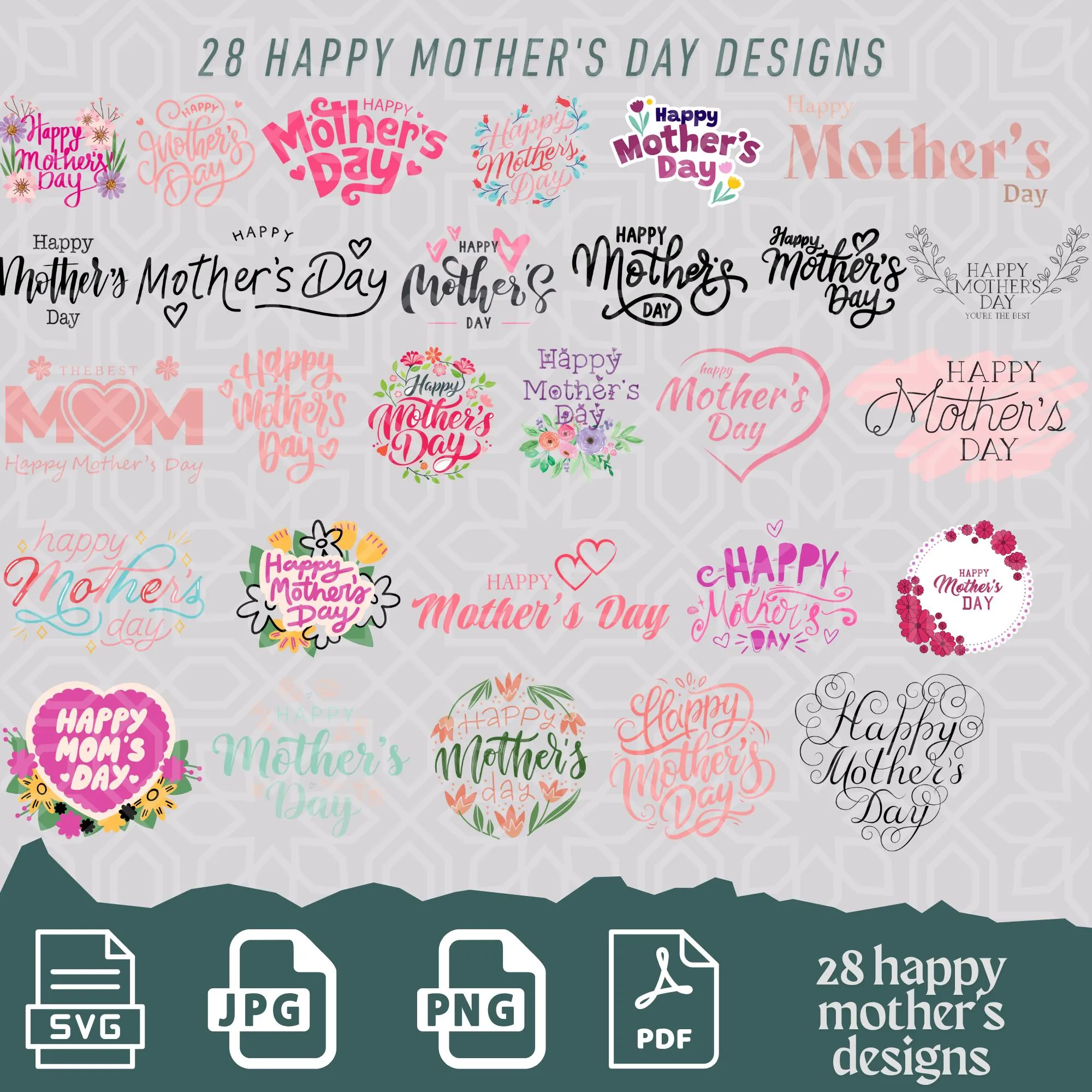 Mom SVG Bundle: 175 Mother's Day Designs (Digital Download) - image 5