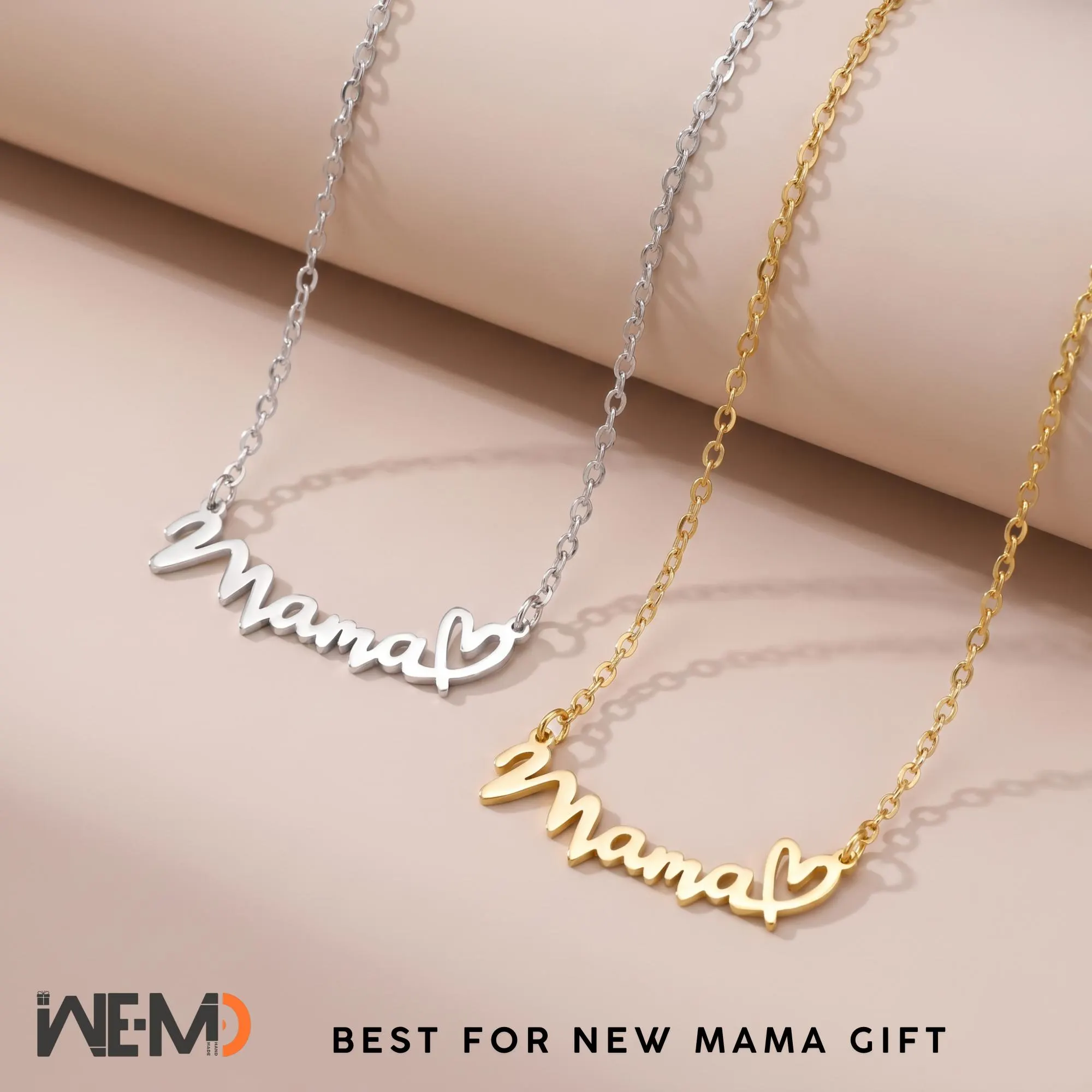 Mama Necklace, Dainty Mama Necklace Gold Silver with custom gift box, Mothers Day Necklace, New Mom Gift ,Minimalist Gold  Necklace Gift - image 3