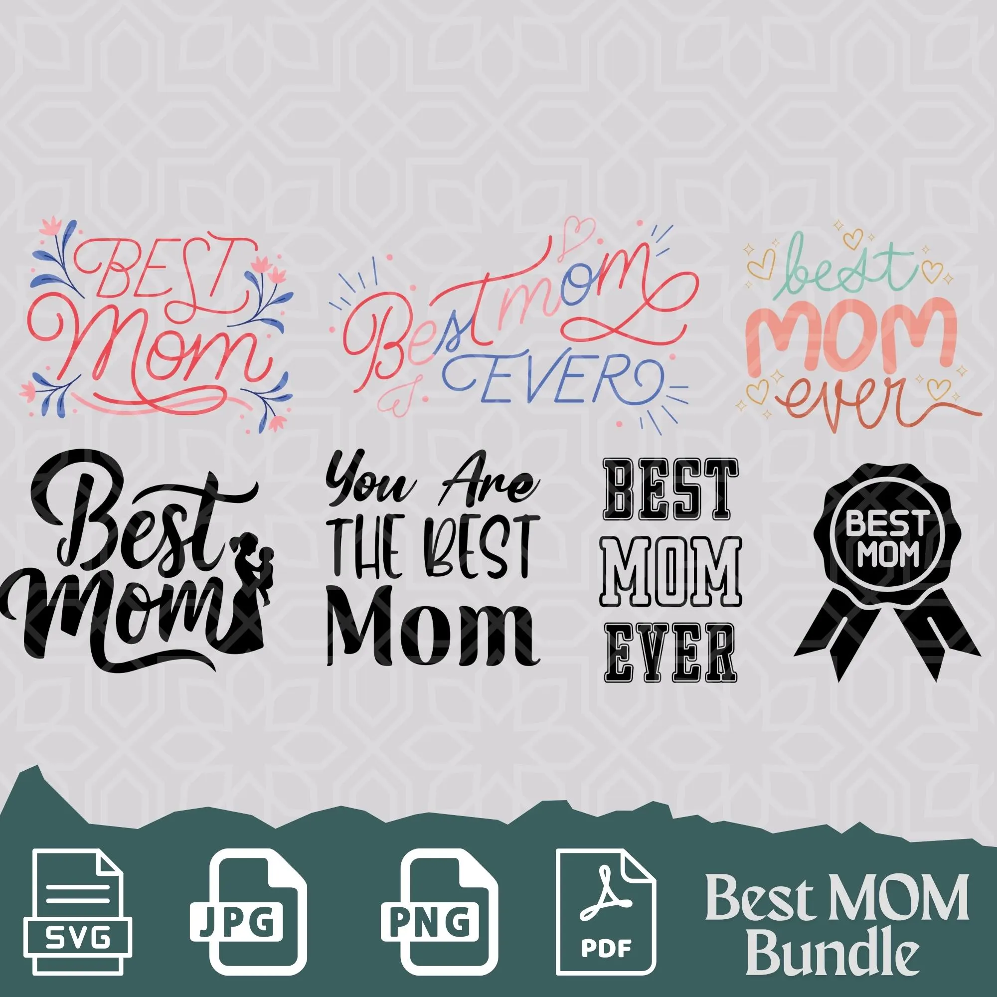 Best Mom SVG Bundle – Mother's Day Quotes, Cricut Cut Files (Digital Download) - image 4